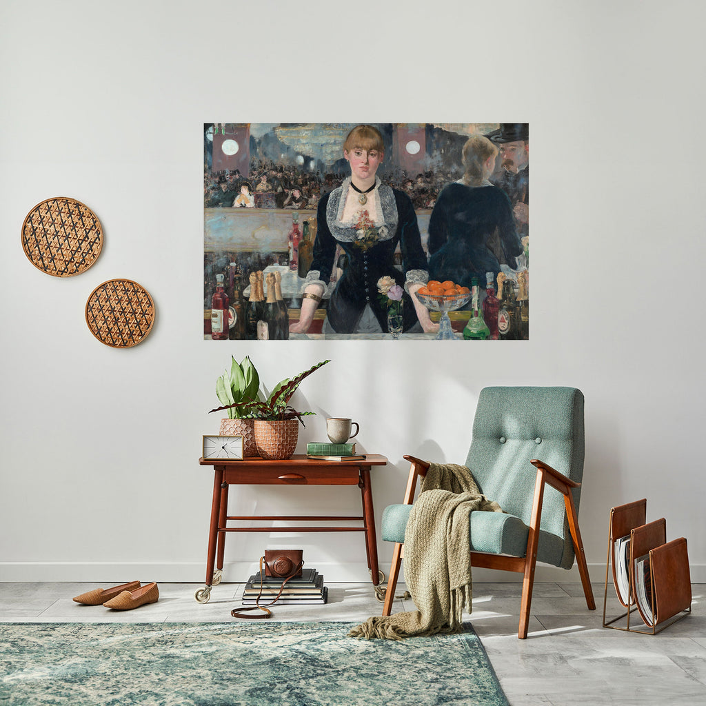 SHADOWS AT THE BAR Peel and Stick Horizontal Poster