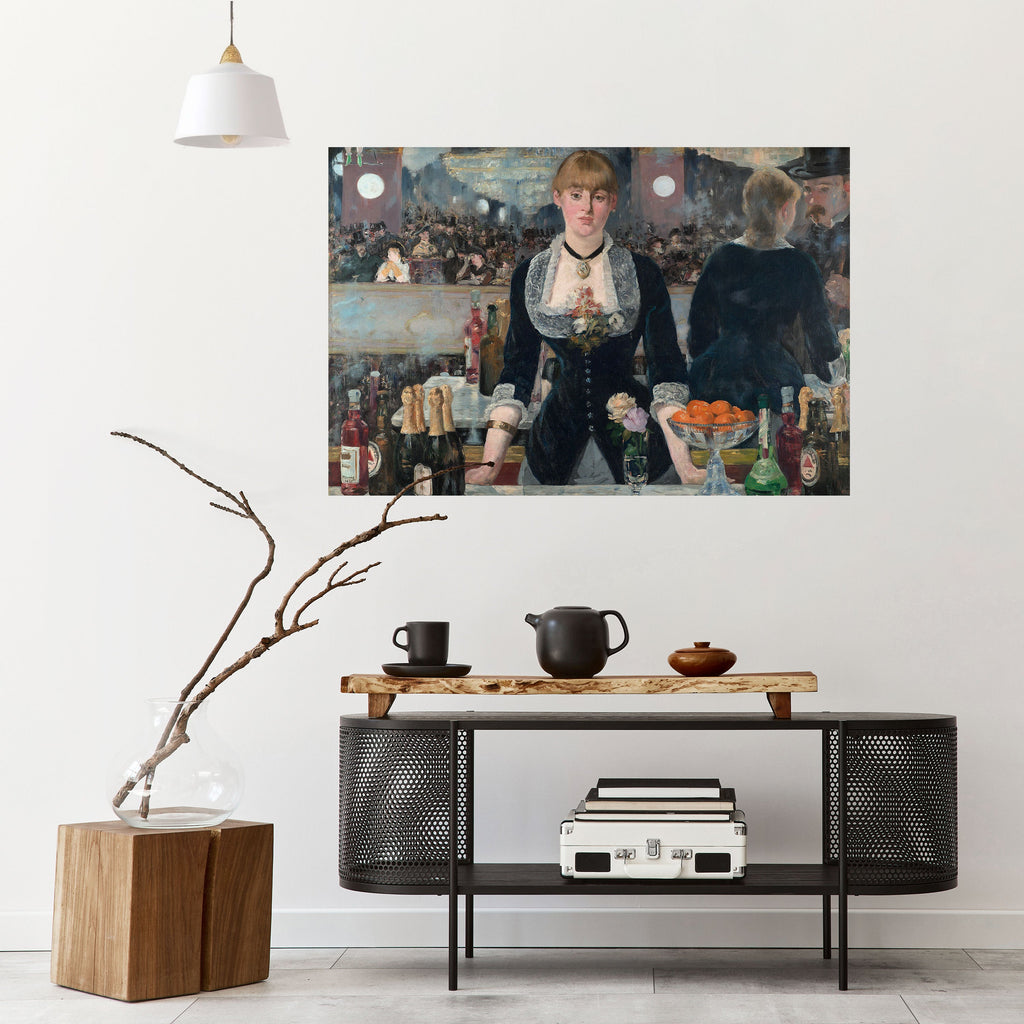 SHADOWS AT THE BAR Peel and Stick Horizontal Poster