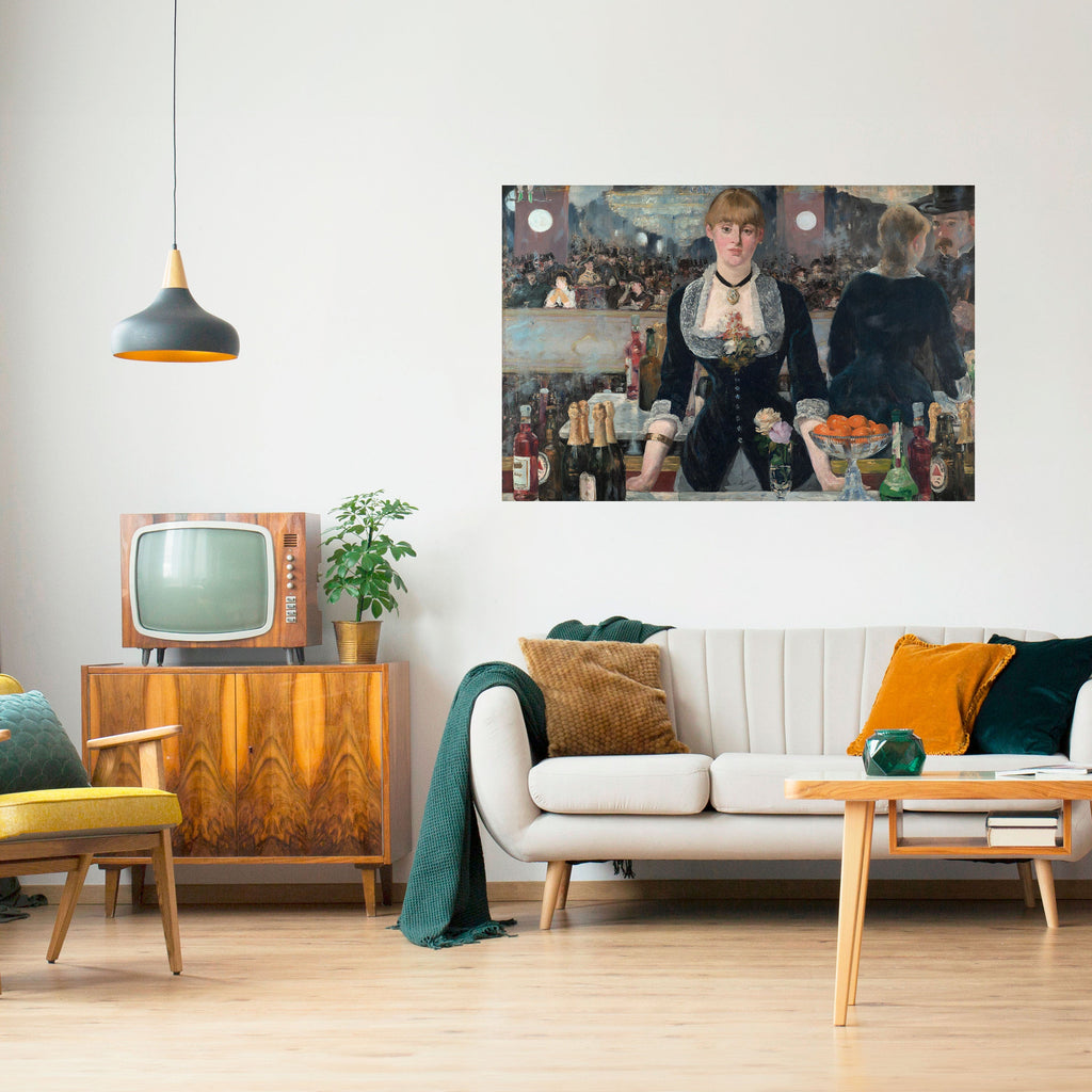 SHADOWS AT THE BAR Peel and Stick Horizontal Poster