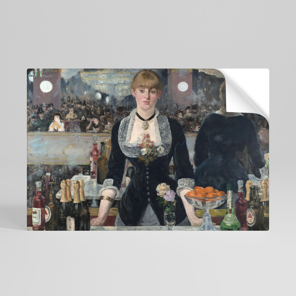 SHADOWS AT THE BAR Peel and Stick Horizontal Poster