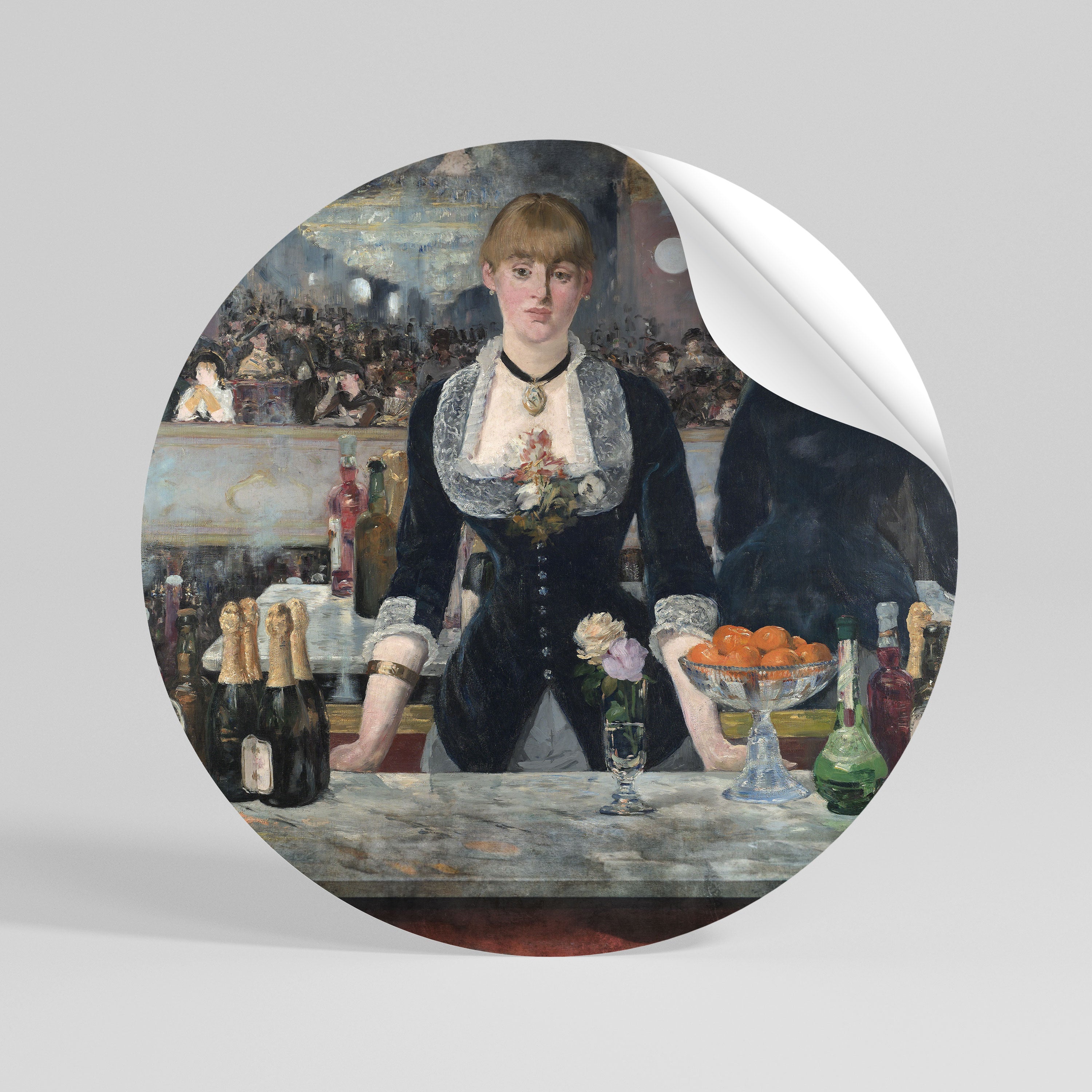 SHADOWS AT THE BAR - Autocolante Redondo Removível