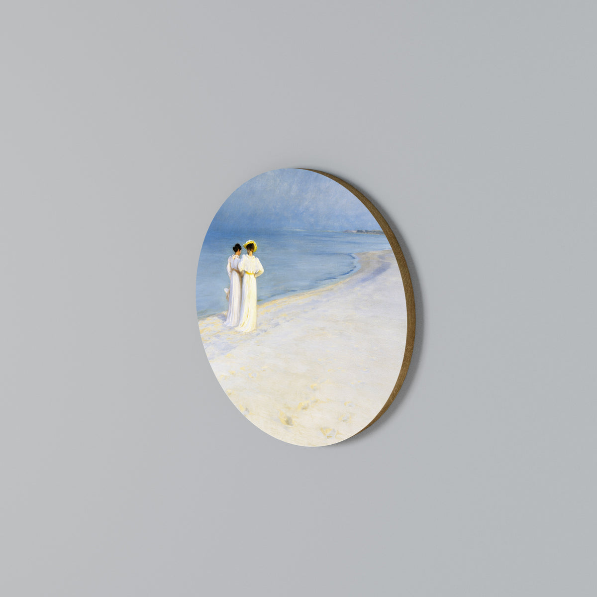 SUMMER EVENING ON SKAGEN'S BEACH Arte de Parede Redonda