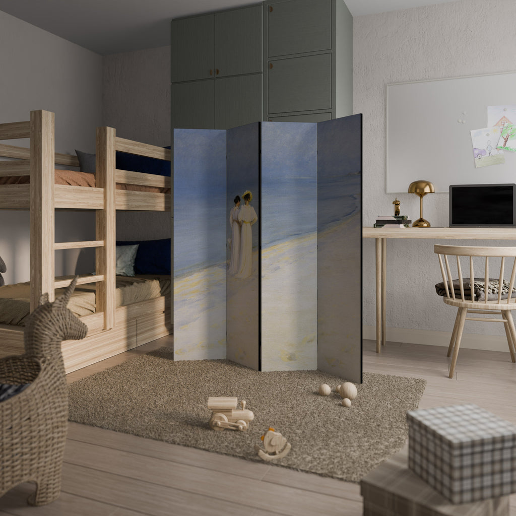 SUMMER EVENING ON SKAGEN'S BEACH Decorative 4-Panel Room Divider