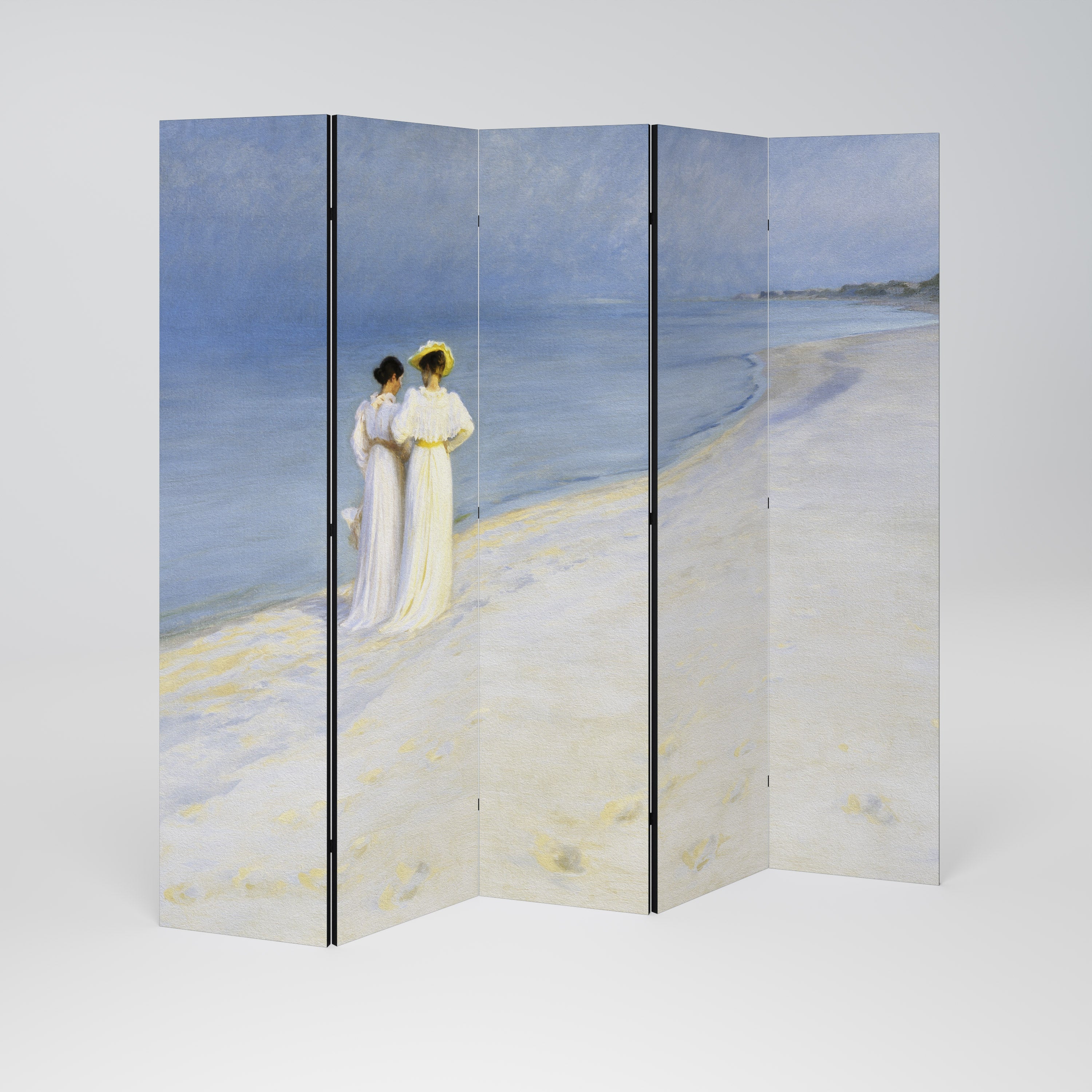 SUMMER EVENING ON SKAGEN'S BEACH 5-Panel Room Divider