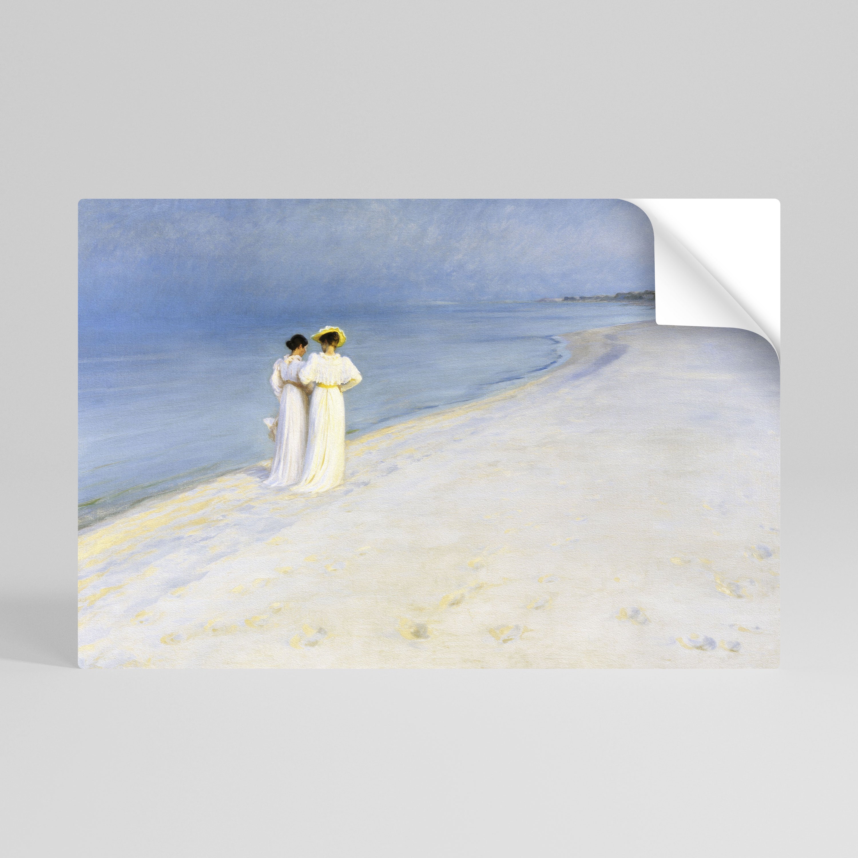 SUMMER EVENING ON SKAGEN'S BEACH Peel and Stick Horizontal Poster