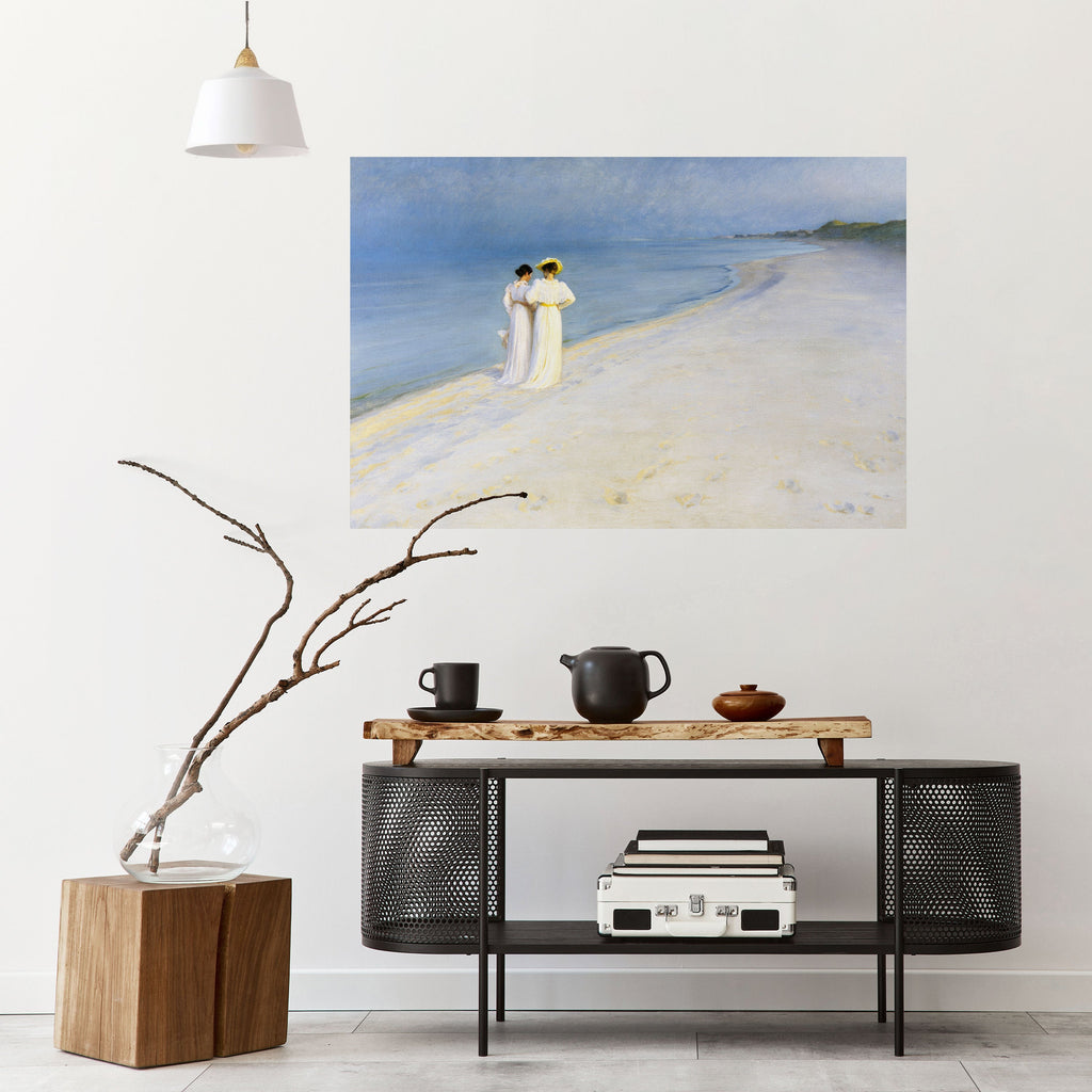 SUMMER EVENING ON SKAGEN'S BEACH Peel and Stick Horizontal Poster