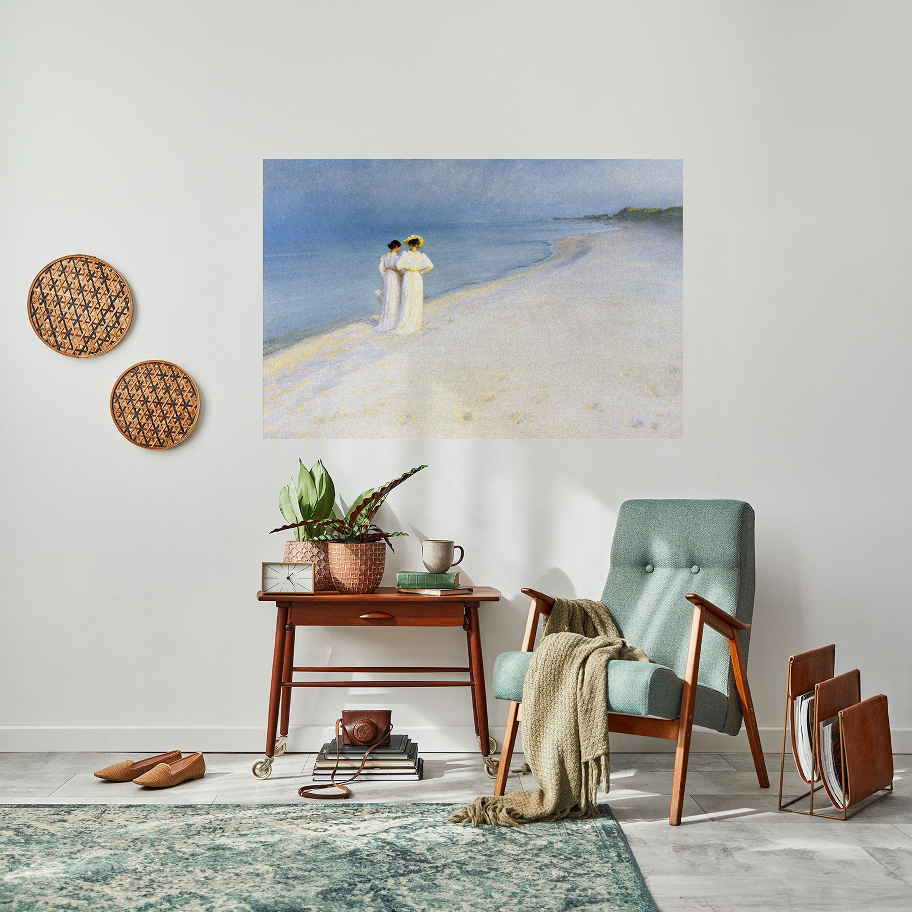 SUMMER EVENING ON SKAGEN'S BEACH Peel and Stick Horizontal Poster
