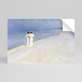 SUMMER EVENING ON SKAGEN'S BEACH Póster Autocolante Horizontal