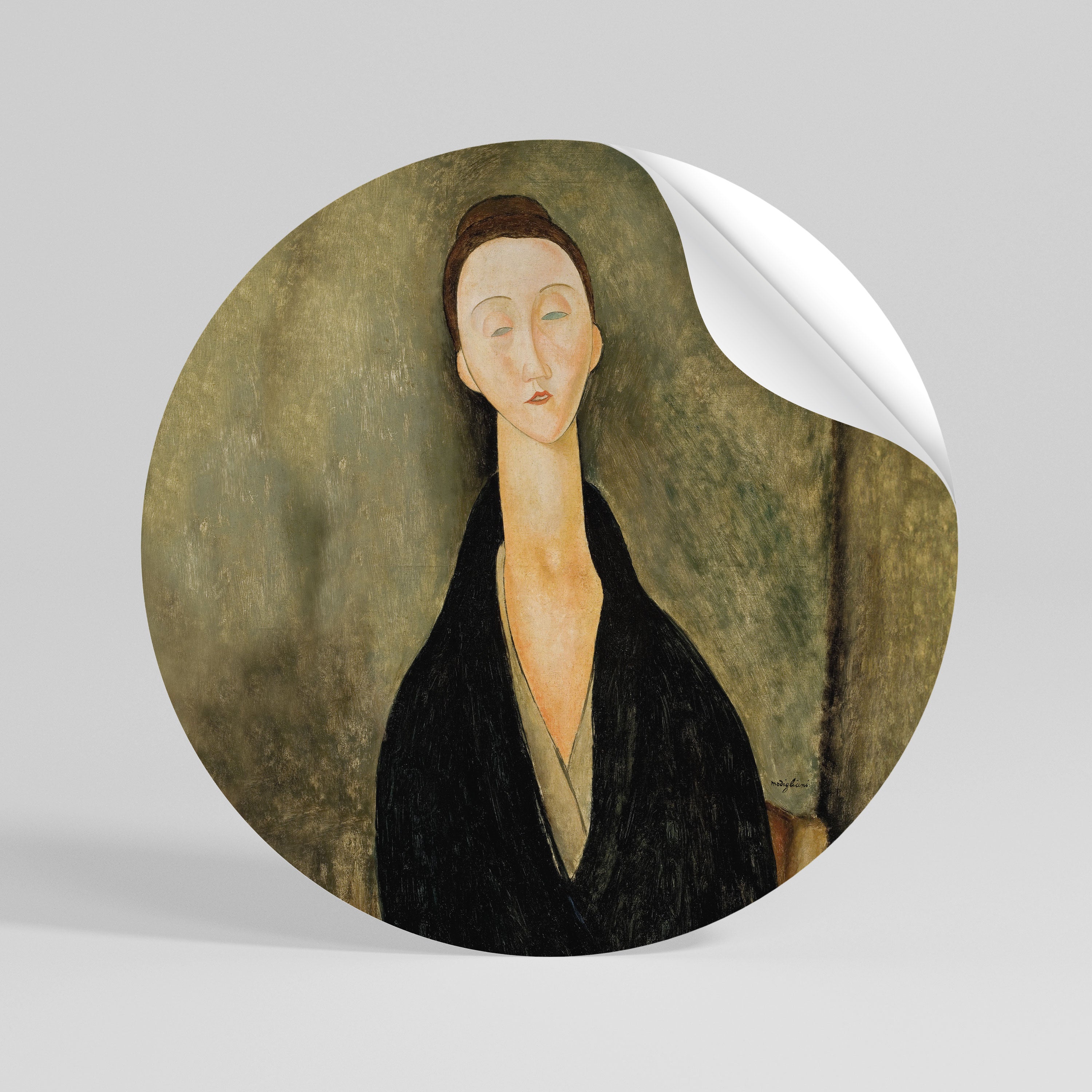 AMEDEO MODIGLIANI - Autocolante Redondo Removível