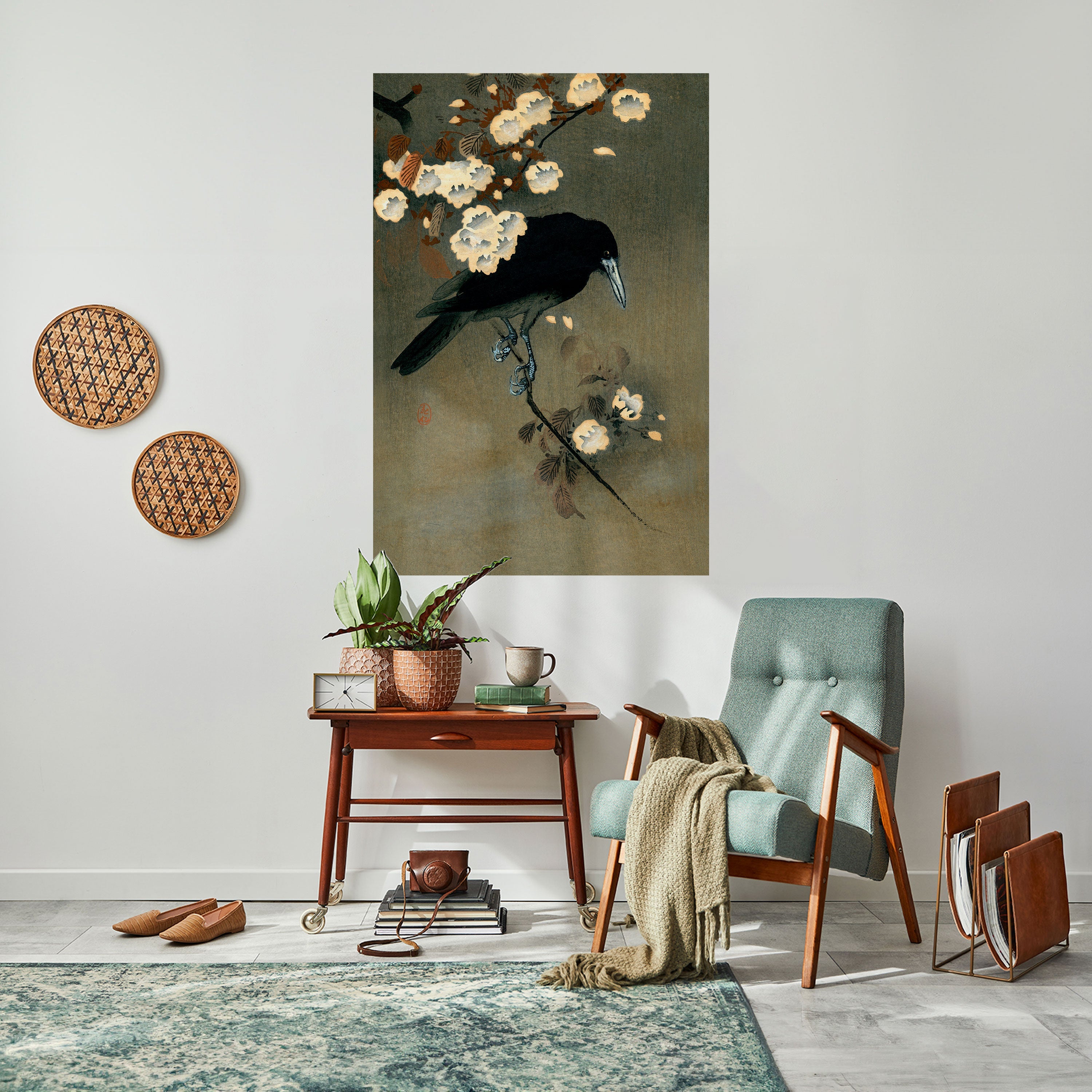 PETALS AND CROWS Poster Vertical Autocolante