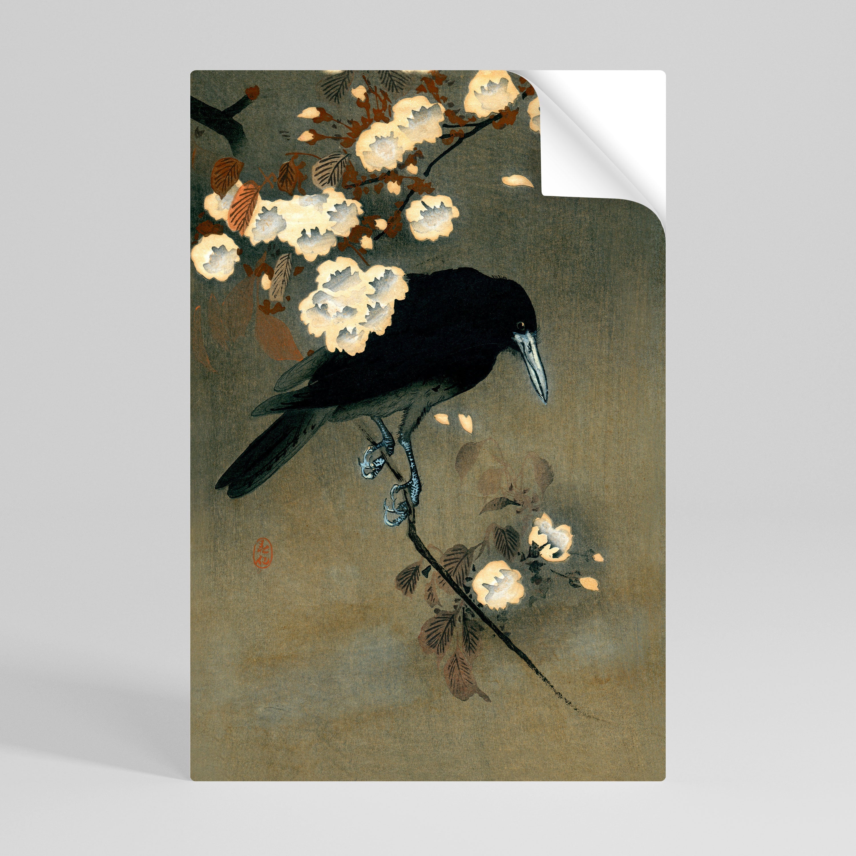 PETALS AND CROWS Peel and Stick Vertical Poster