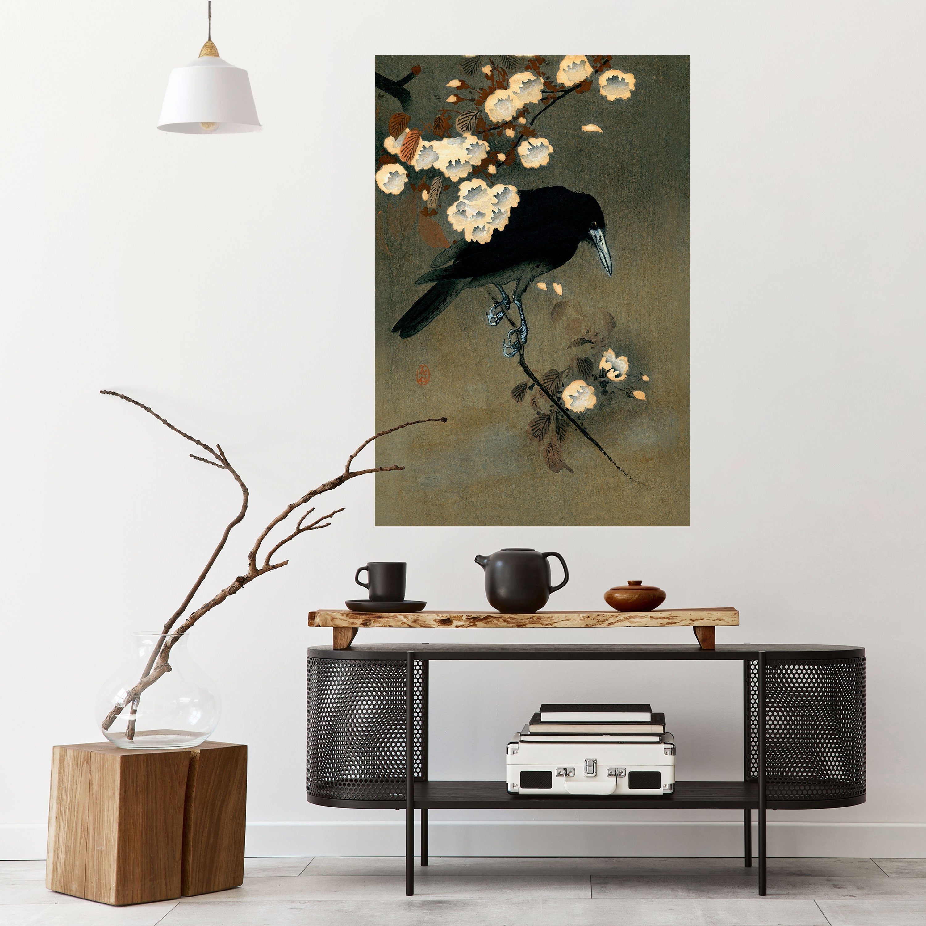 PETALS AND CROWS Peel and Stick Vertical Poster