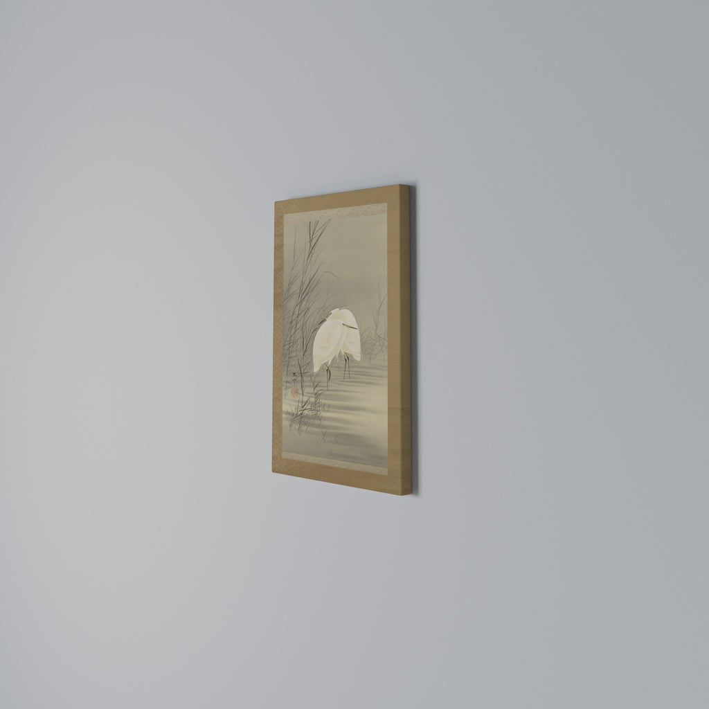 ZILVERREIGERS IN MOERAS Quadro em tela vertical