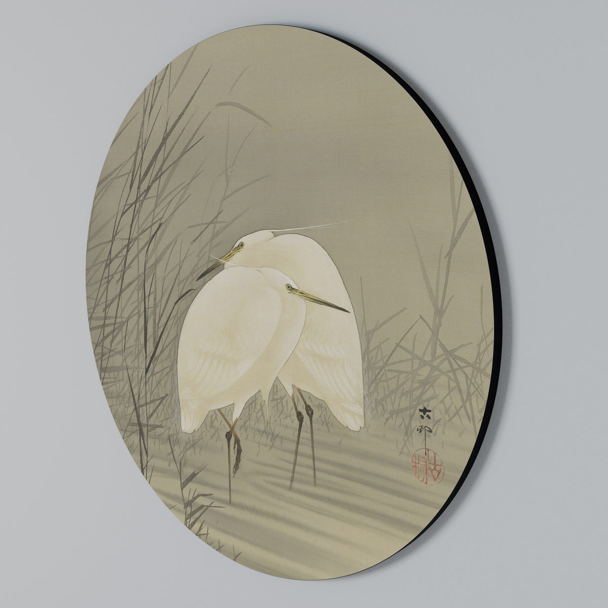 ZILVERREIGERS IN MOERAS Arte de Parede Redonda