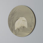 ZILVERREIGERS IN MOERAS Quadro Redondo Decorativo