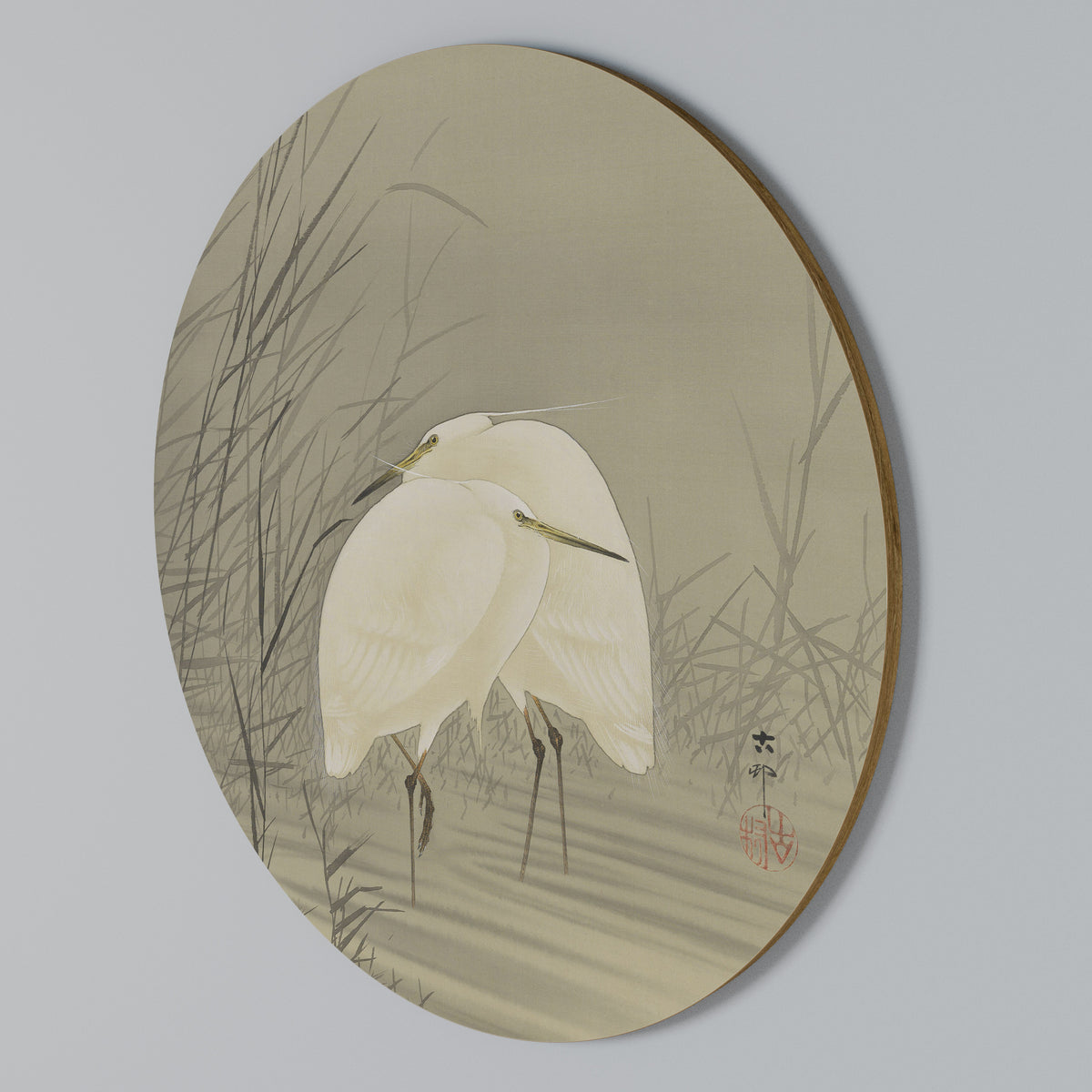 ZILVERREIGERS IN MOERAS Arte de Parede Redonda