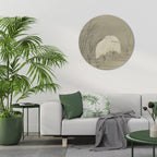 ZILVERREIGERS IN MOERAS Quadro Redondo Decorativo