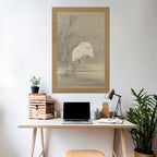 ZILVERREIGERS IN MOERAS Poster Vertical Autocolante