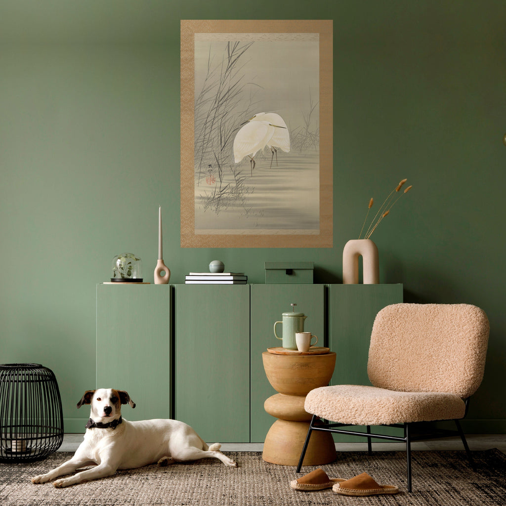 ZILVERREIGERS IN MOERAS Poster Vertical Autocolante