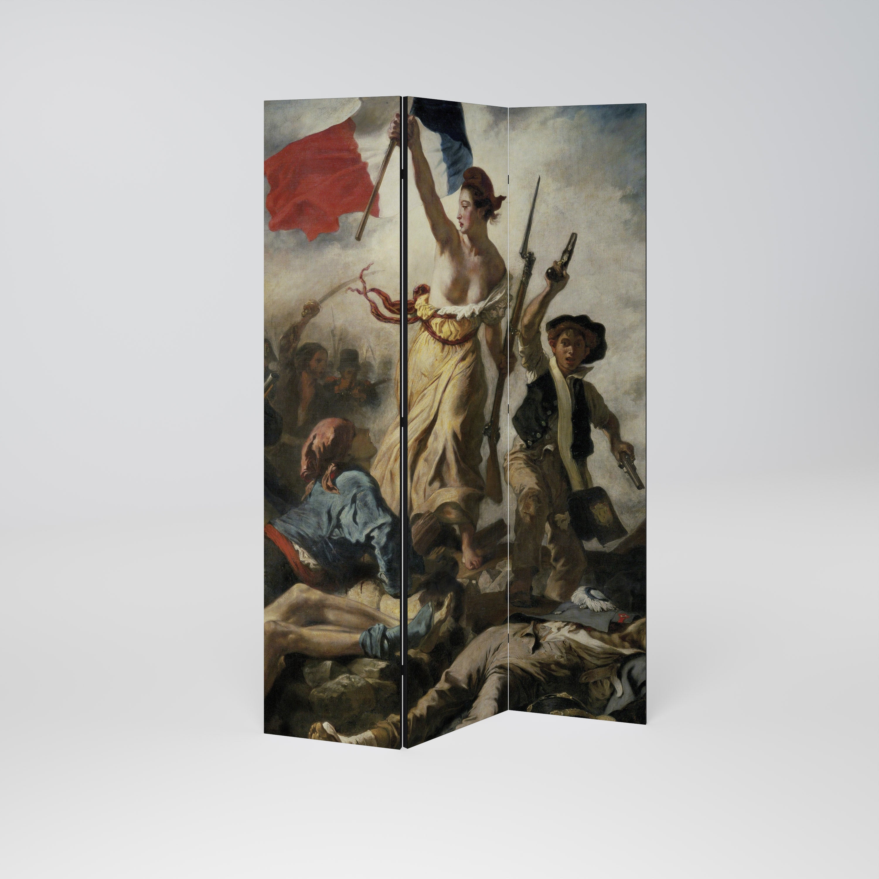 LIBERTY LEADING THE PEOPLE Biombo de 3 Painéis