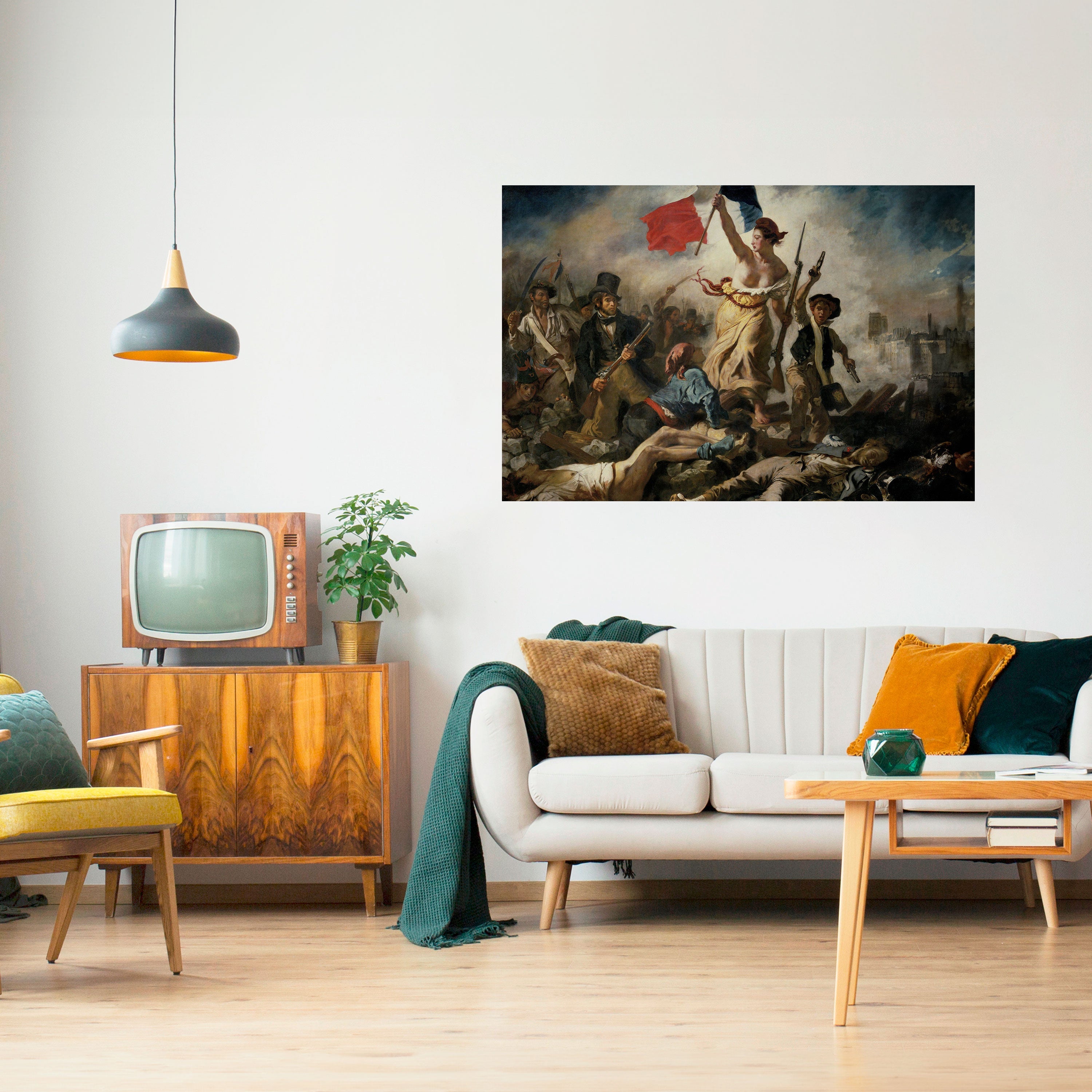 LIBERTY LEADING THE PEOPLE Peel and Stick Horizontal Poster