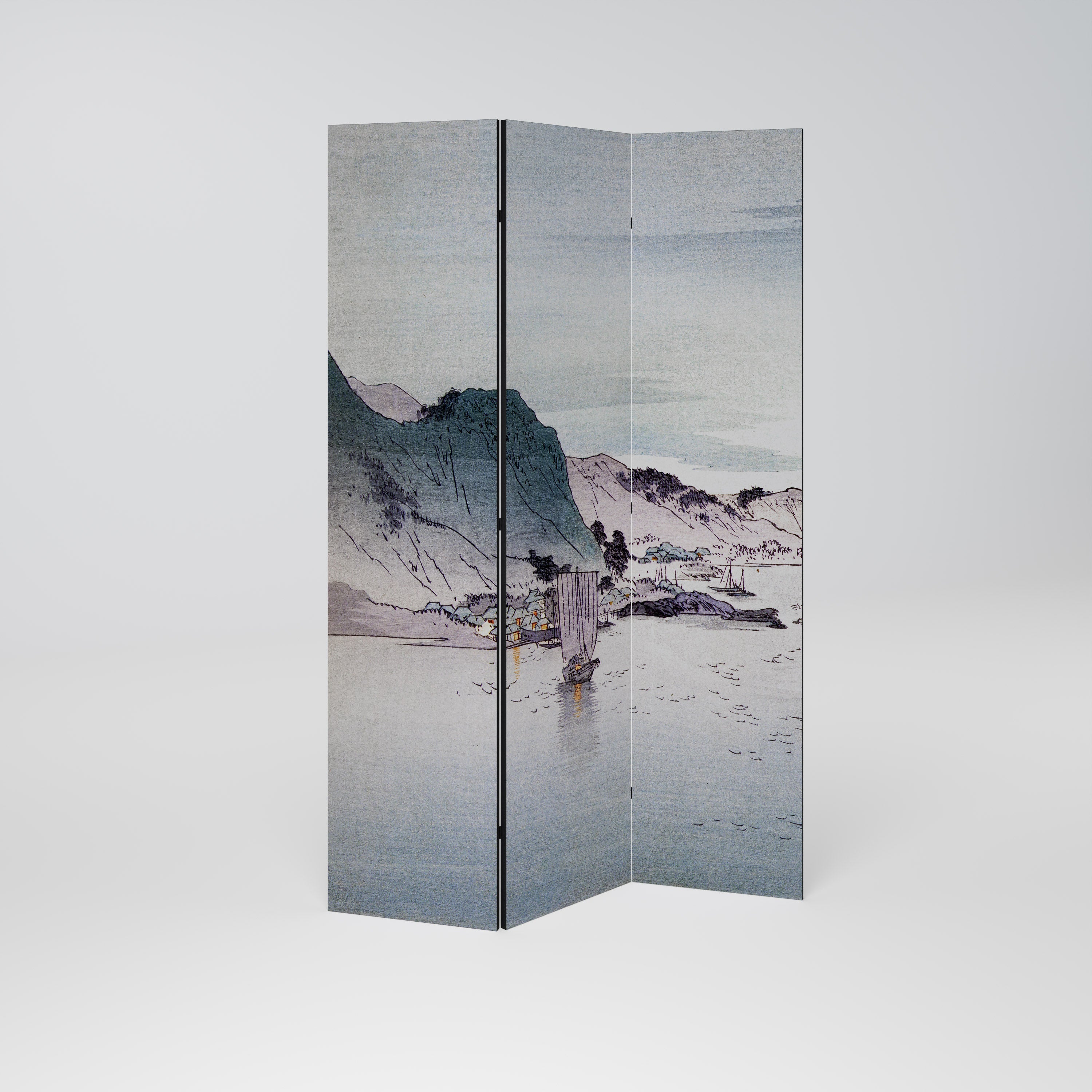 YĹŞGURE NO HANSEN Biombo Decorativo de 3 Painéis