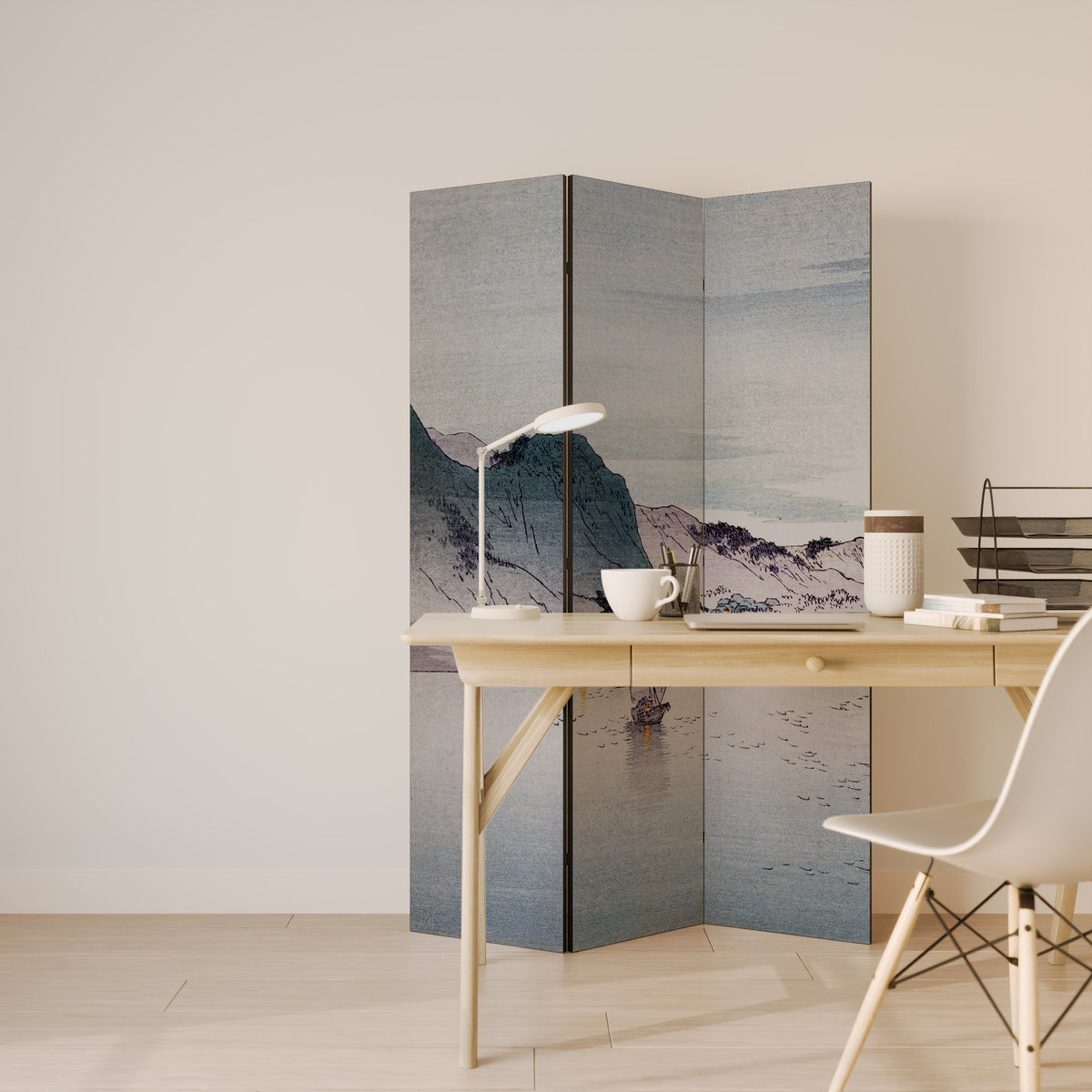 YĹŞGURE NO HANSEN 3-Panel Room Divider