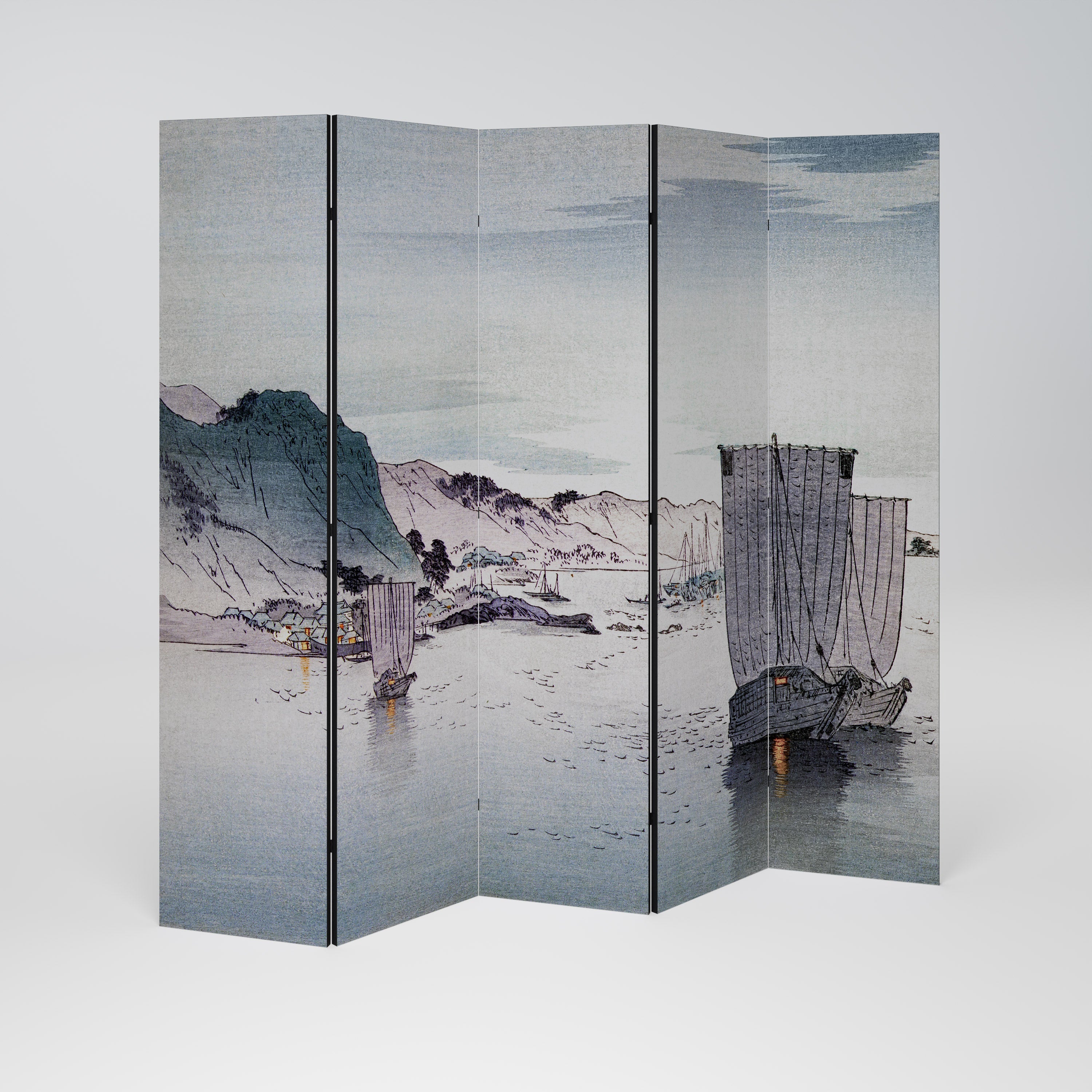 YĹŞGURE NO HANSEN Decorative 5-Panel Room Divider