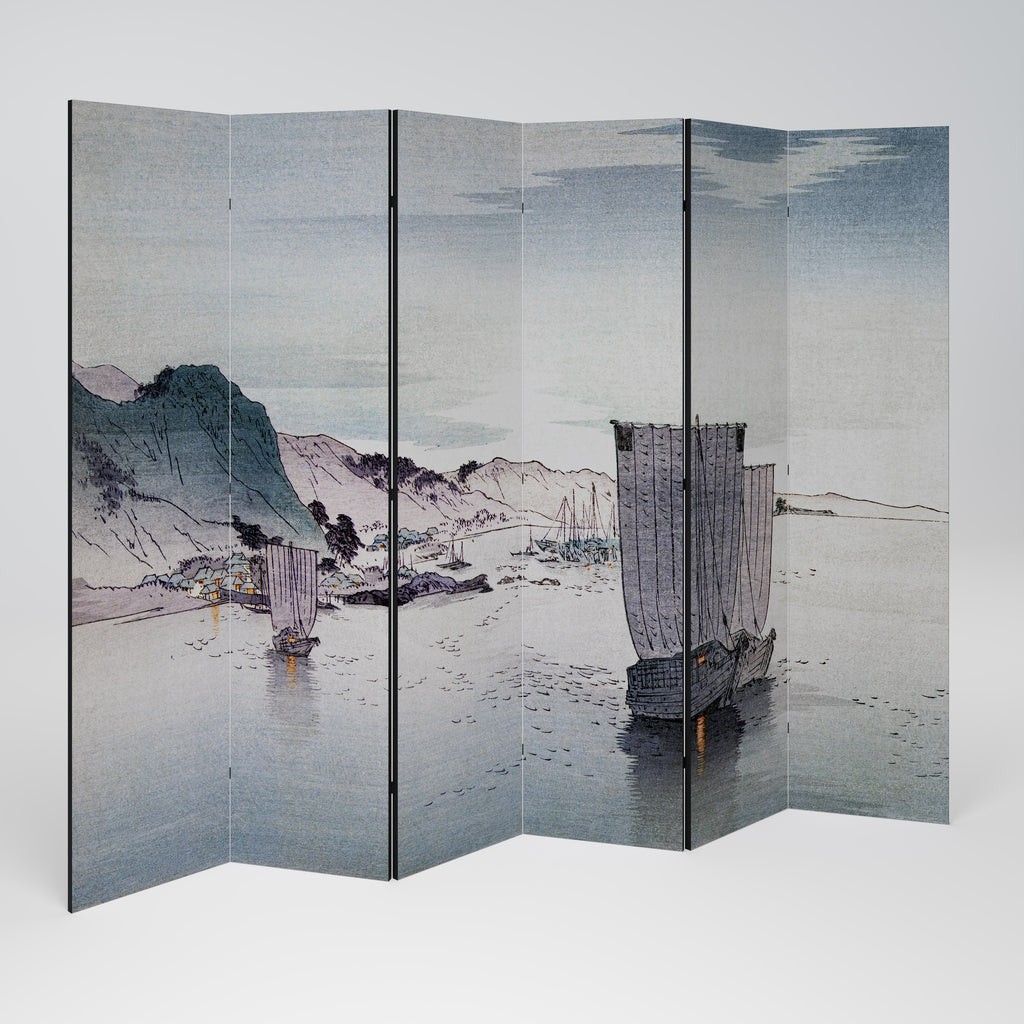 YĹŞGURE NO HANSEN Biombo de 6 Painéis