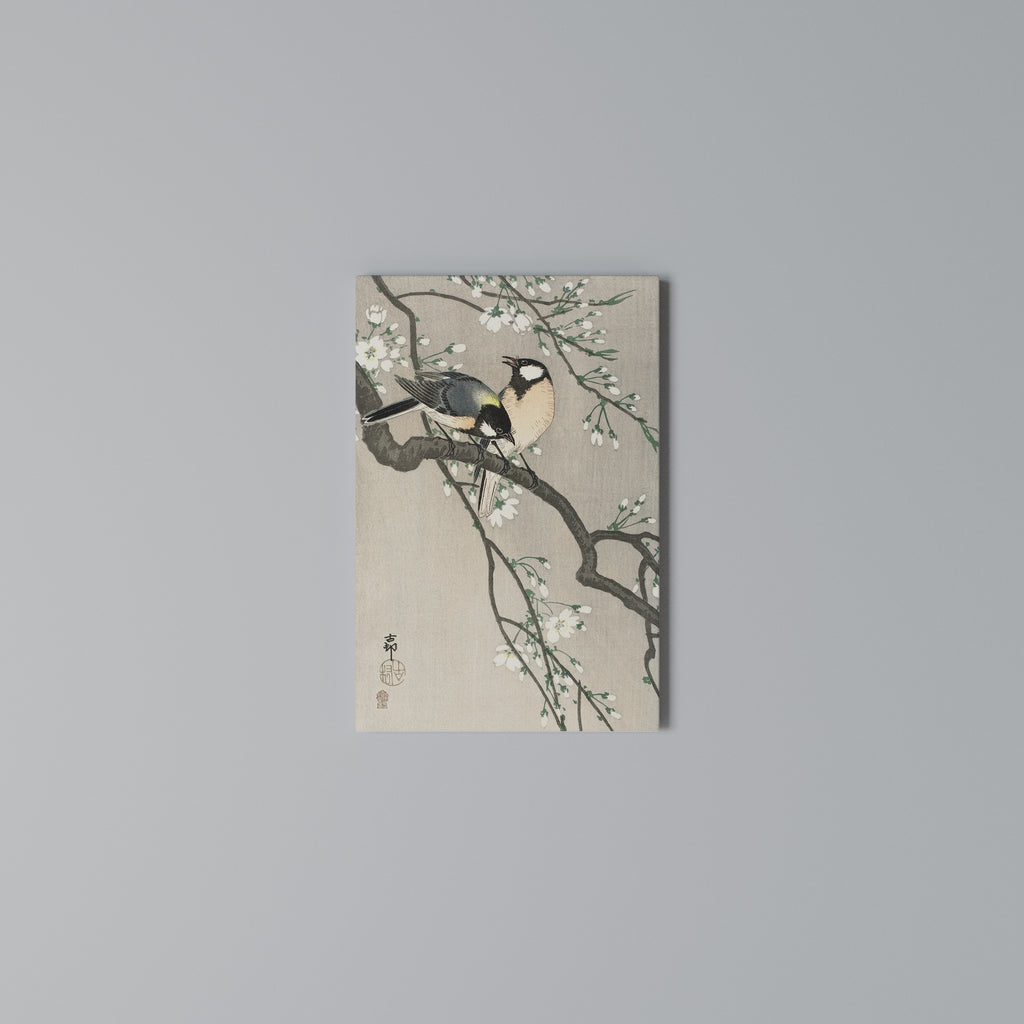 TITS ON CHERRY BRANCH Quadro em tela vertical