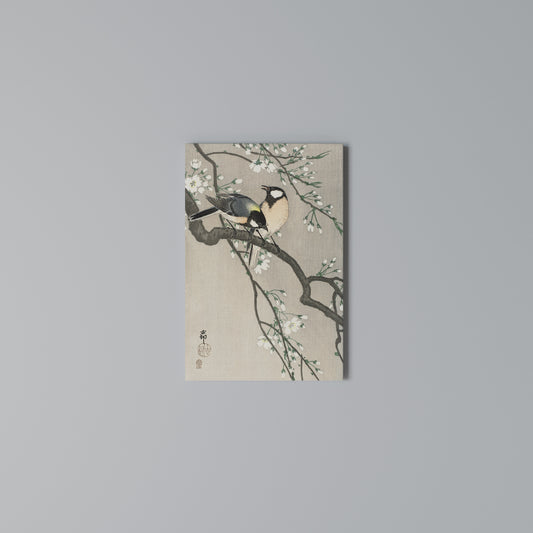 TITS ON CHERRY BRANCH Quadro em tela vertical