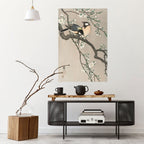 TITS ON CHERRY BRANCH Poster Vertical Autocolante