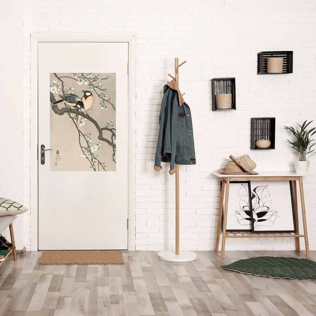 TITS ON CHERRY BRANCH Poster Vertical Autocolante