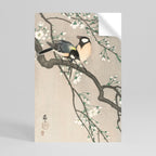 TITS ON CHERRY BRANCH Poster Vertical Autocolante