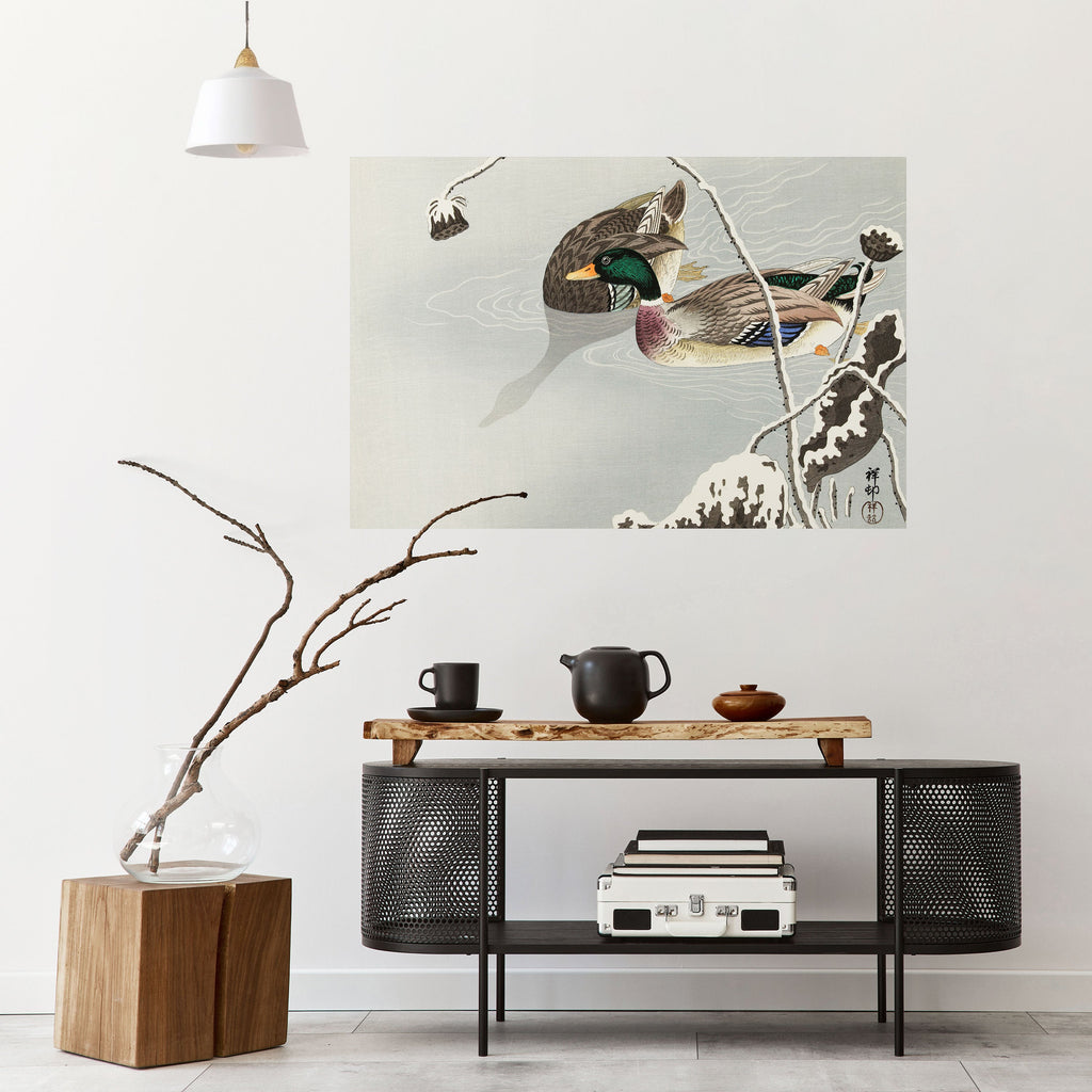 DANCE OF DUCKS Peel and Stick Horizontal Poster