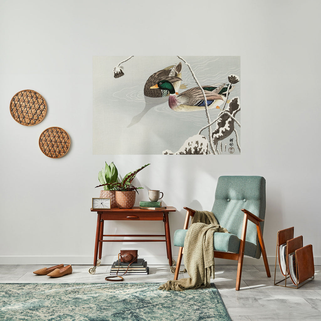 DANCE OF DUCKS Peel and Stick Horizontal Poster