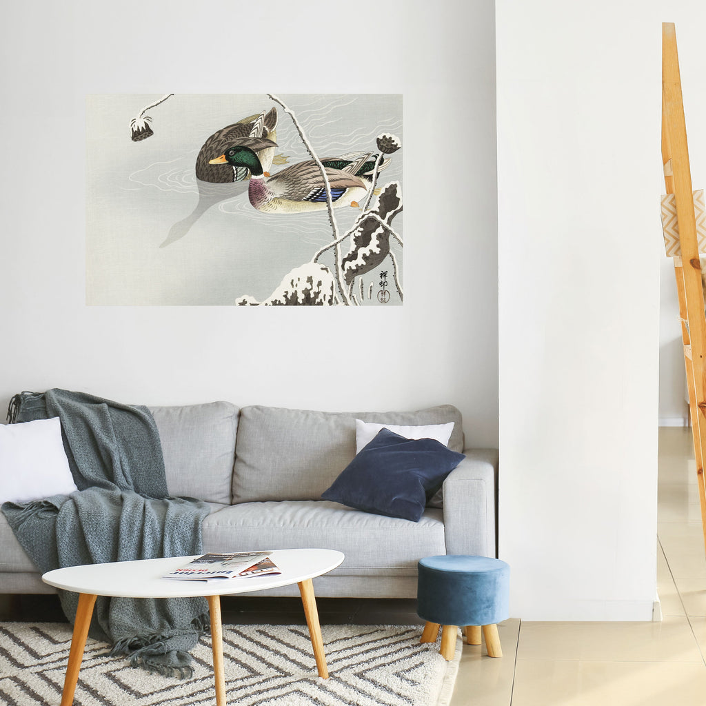 DANCE OF DUCKS Peel and Stick Horizontal Poster