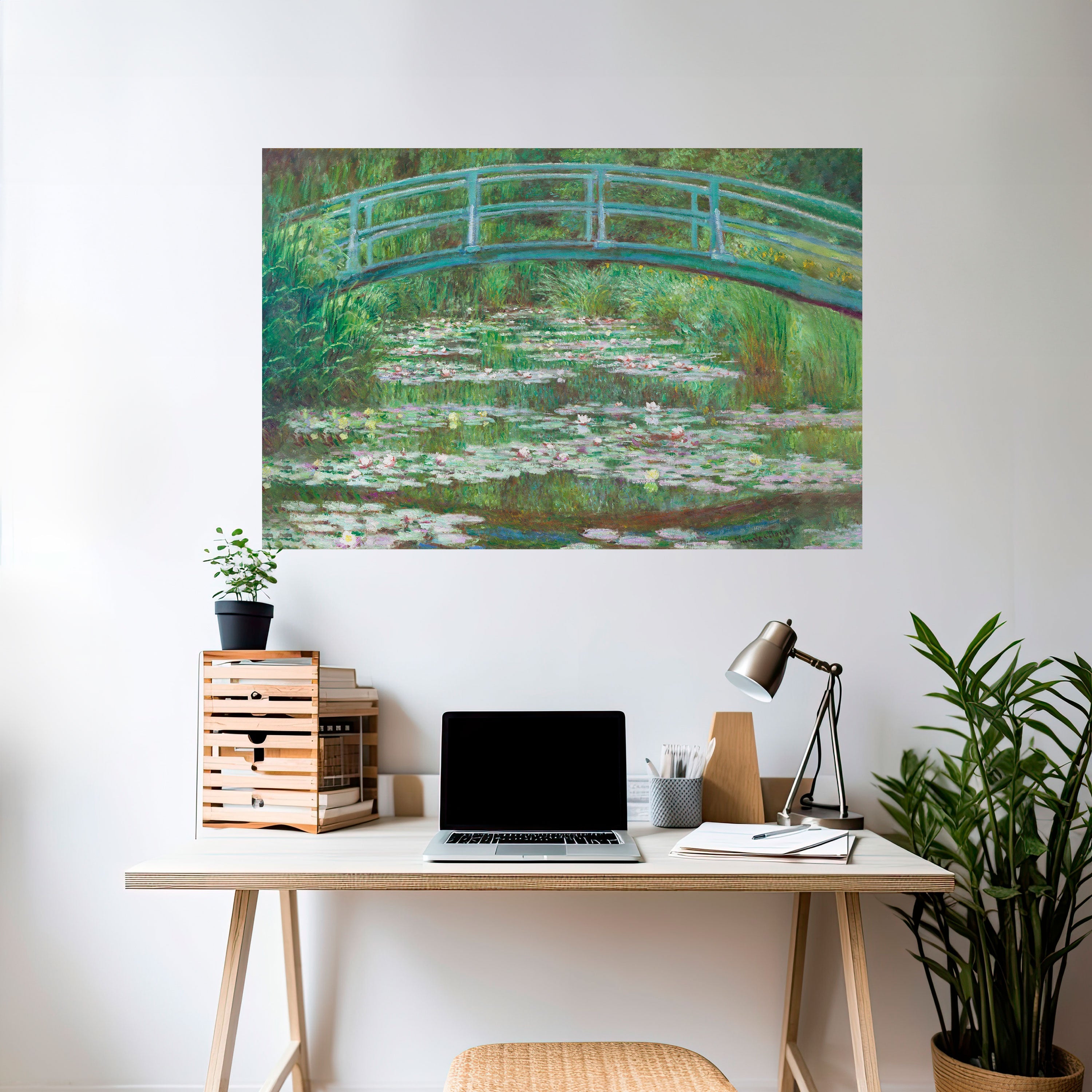 JAPANESE FOOTBRIDGE Peel and Stick Horizontal Poster