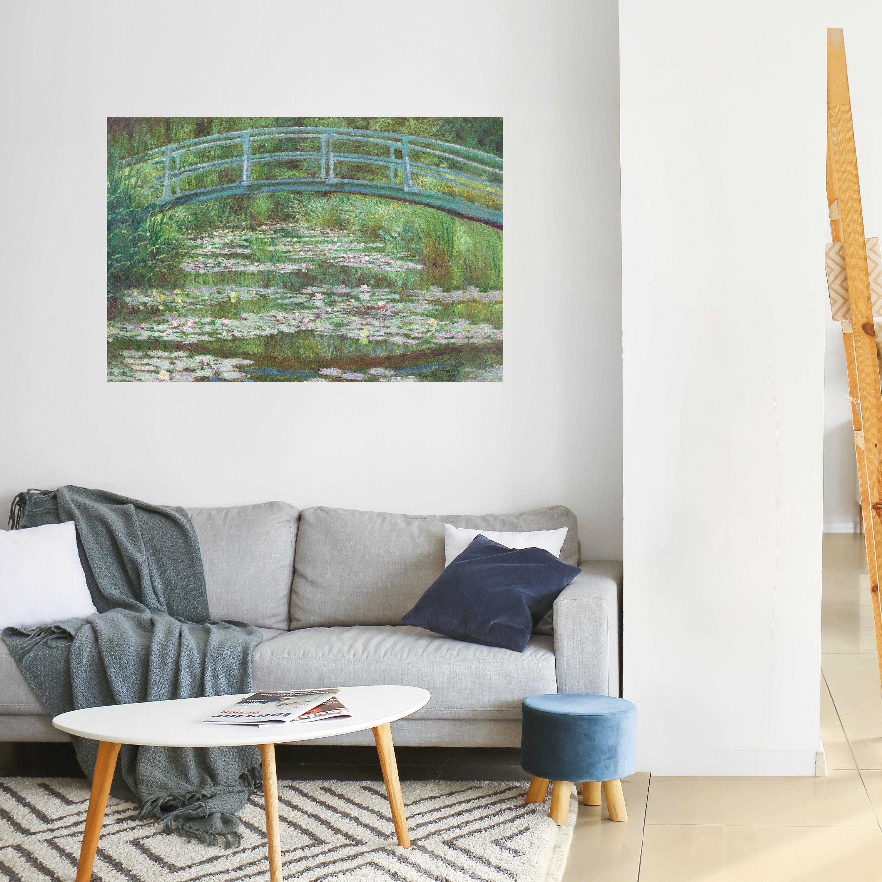 JAPANESE FOOTBRIDGE Peel and Stick Horizontal Poster