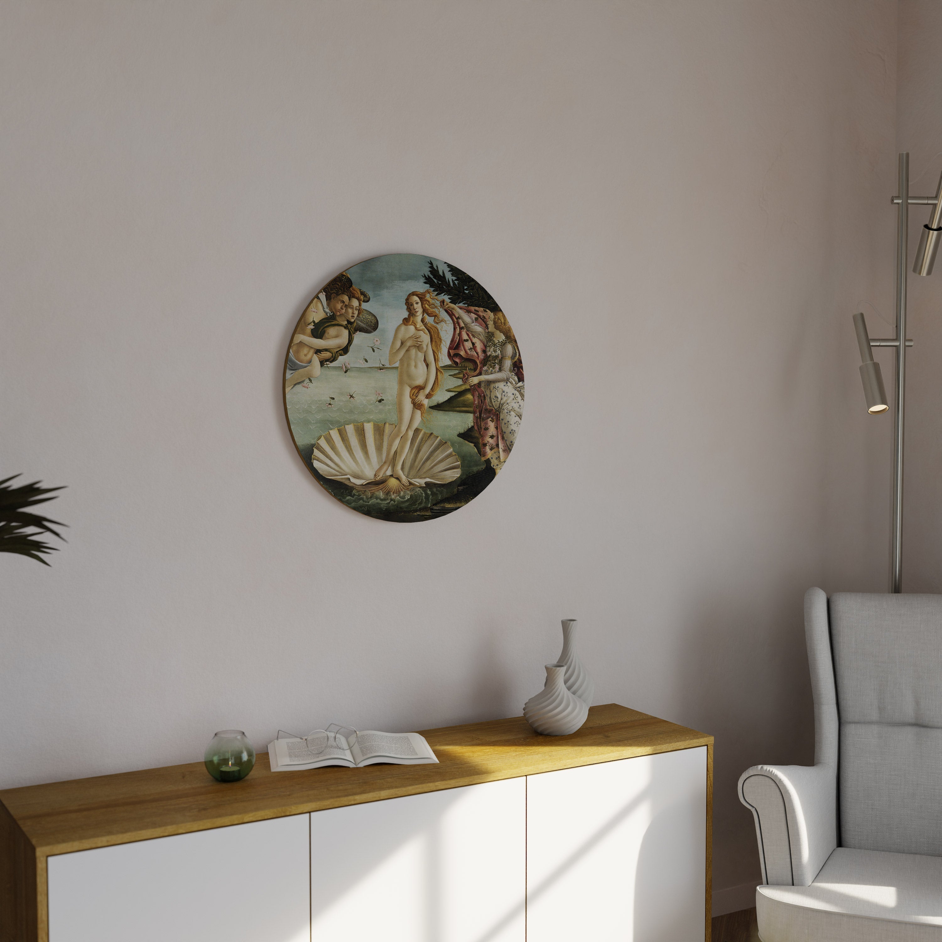 DIVINE BIRTH OF BEAUTY Quadro Redondo Decorativo