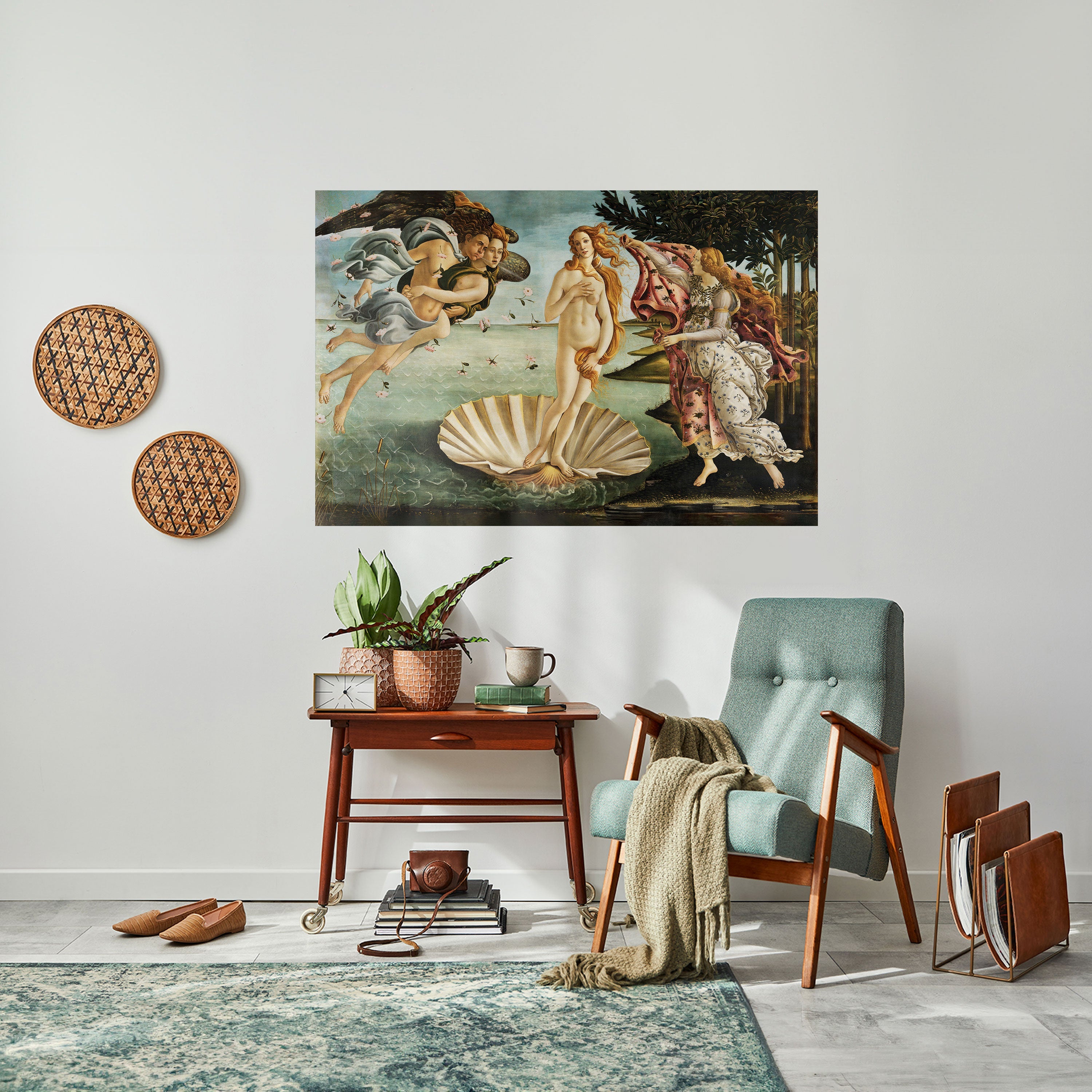 DIVINE BIRTH OF BEAUTY Peel and Stick Horizontal Poster