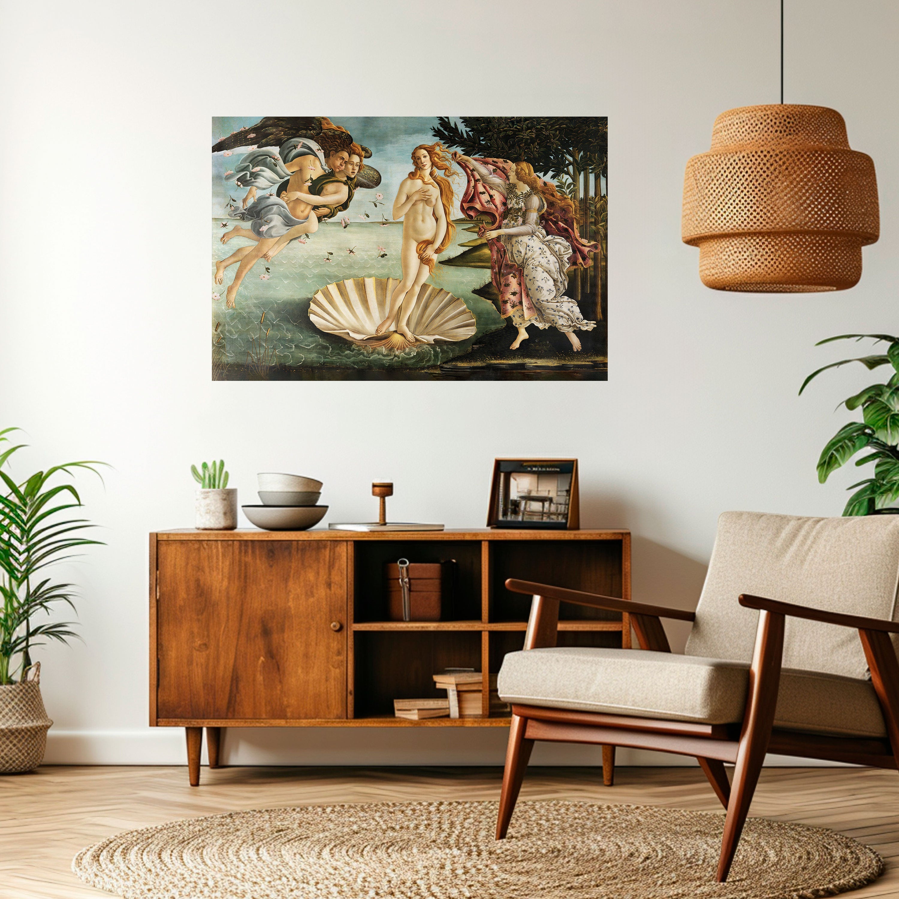 DIVINE BIRTH OF BEAUTY Peel and Stick Horizontal Poster