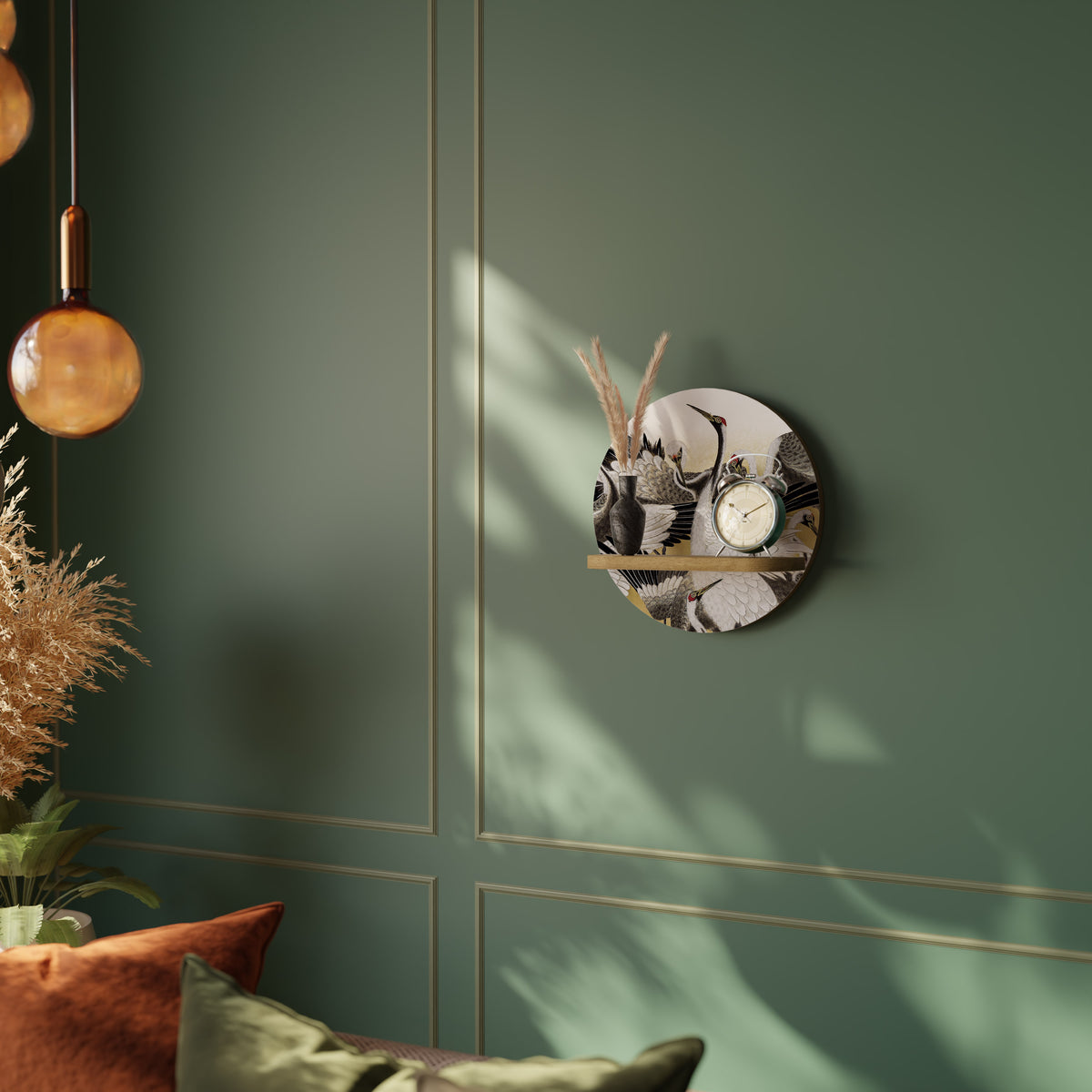 JAPANESE FLOCK OF CRANES Prateleira Artística