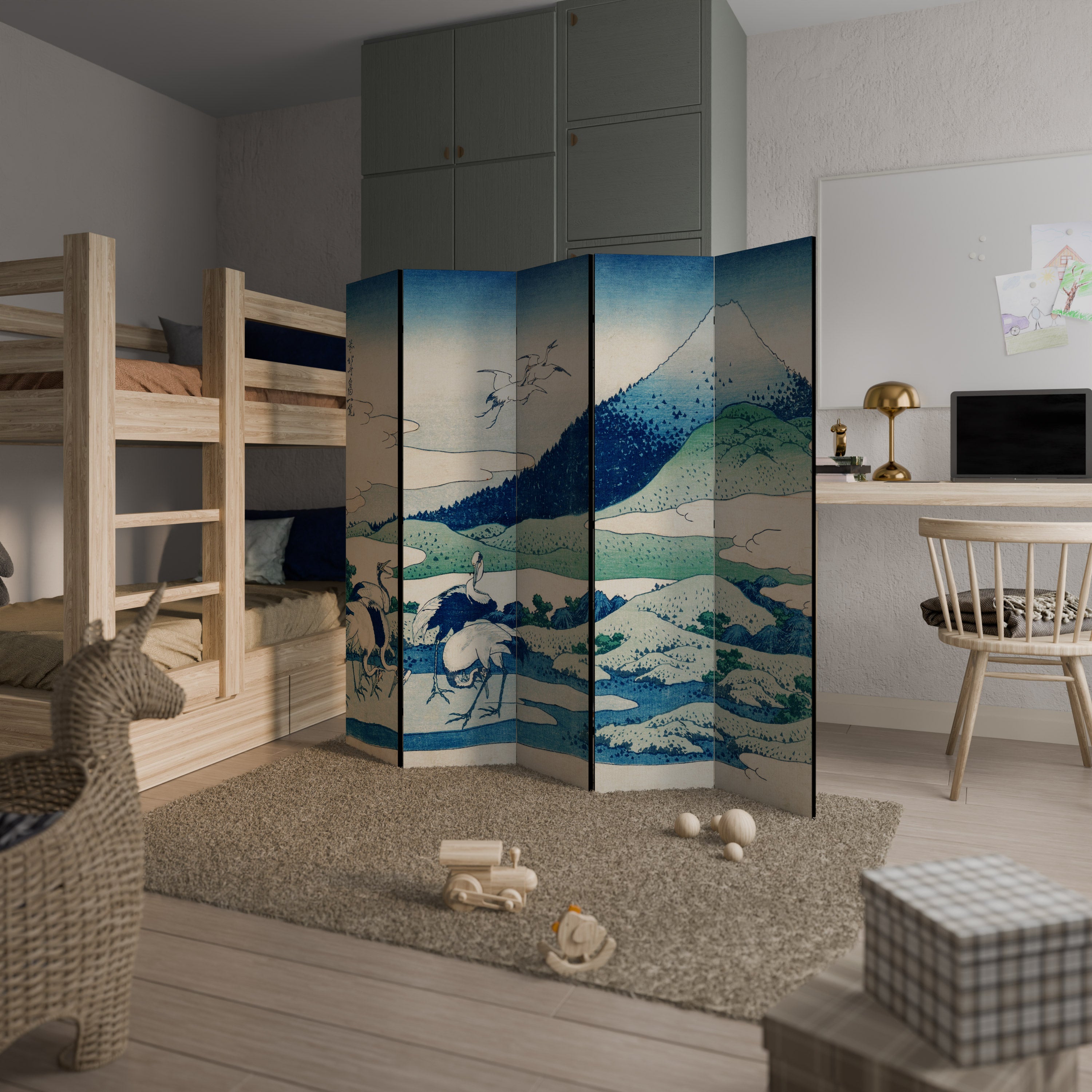 UMEZAWA MANOR Biombo de 5 Painéis