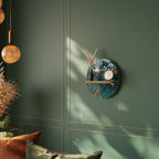 THE REPAST OF THE LION Prateleira Oval Decorativa em Efeito Carvalho