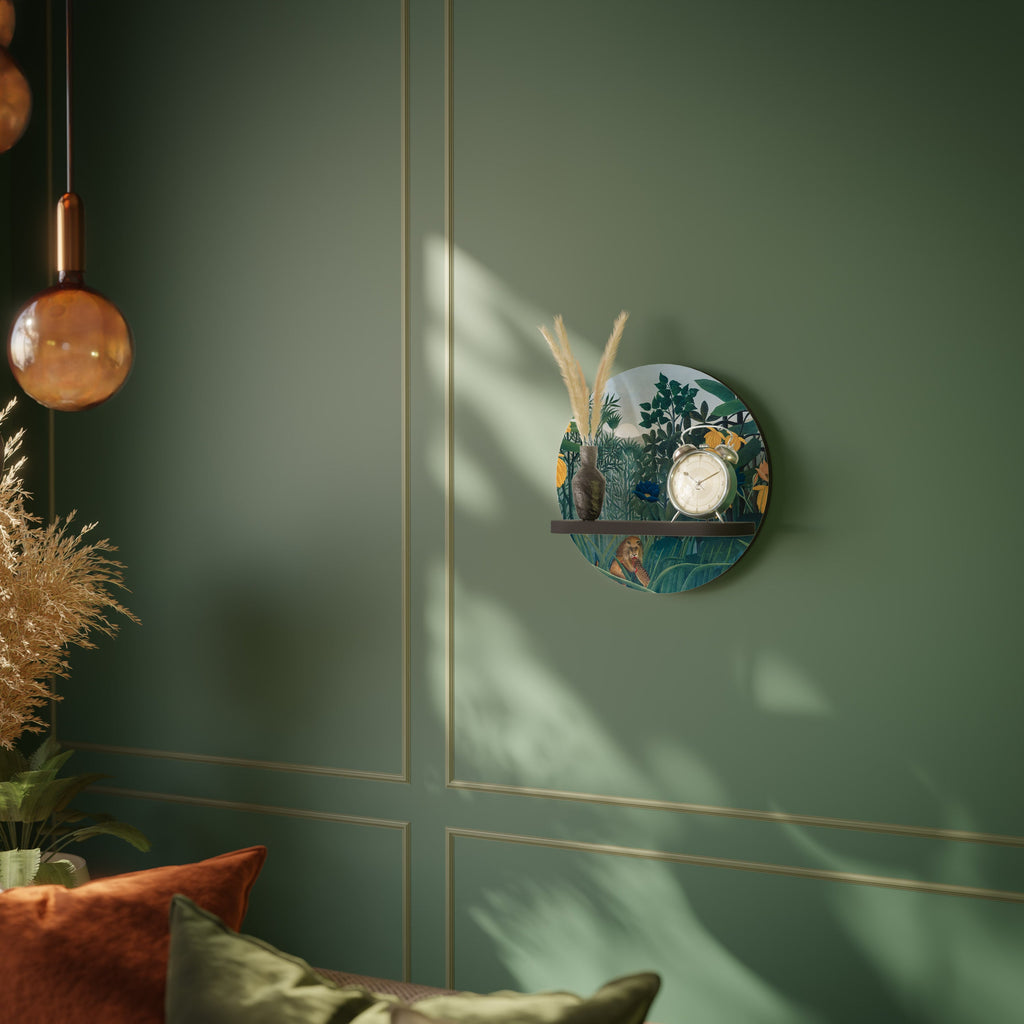 THE REPAST OF THE LION Prateleira Redonda Decorativa em Acabamento Preto