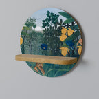 THE REPAST OF THE LION Prateleira Redonda Decorativa em Efeito Carvalho