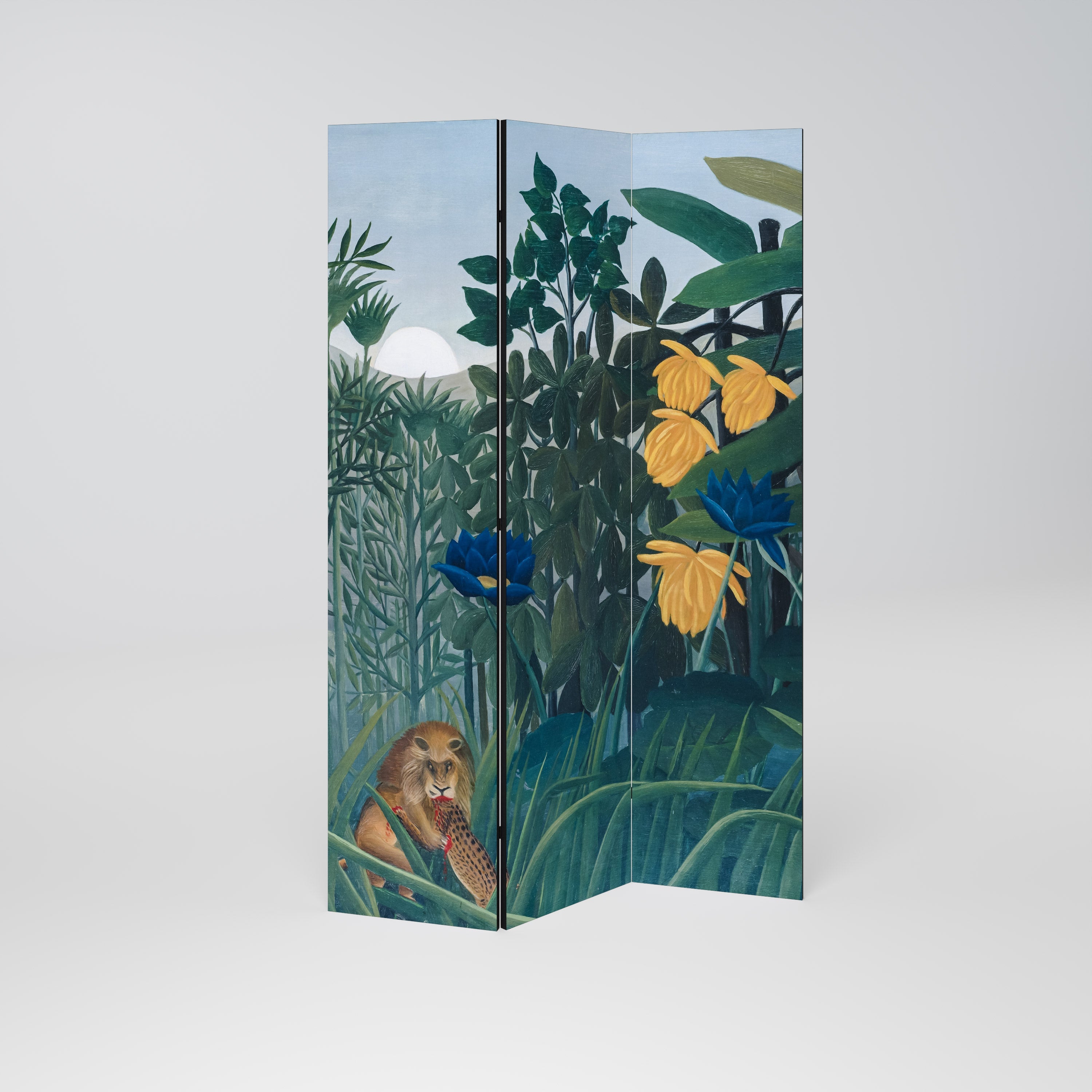 THE REPAST OF THE LION Decorative 3-Panel Room Divider