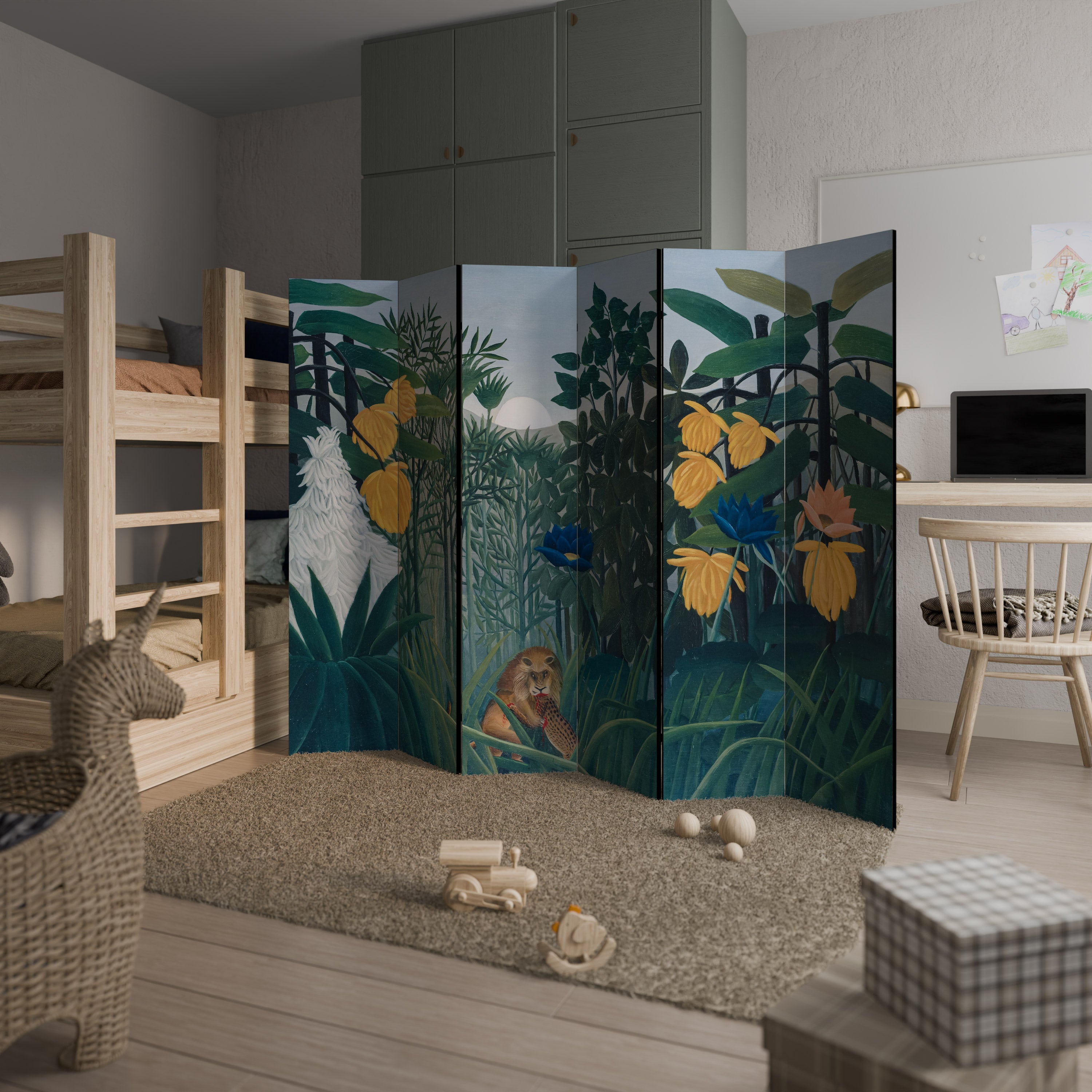 THE REPAST OF THE LION 6-Panel Room Divider