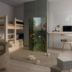 VIRGIN FOREST WITH SUNSET Biombo Decorativo de 3 Painéis